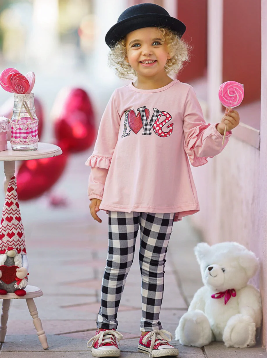 Love You Plaid Legging Set - Image 4