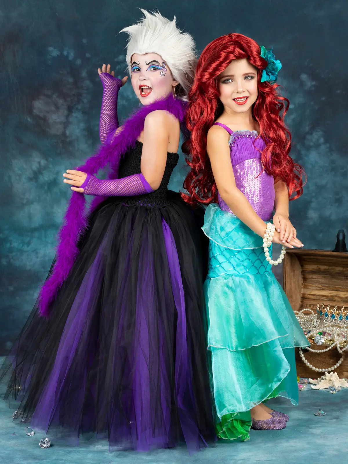 Girls Little Mermaid Princess Costume Dress - Image 2