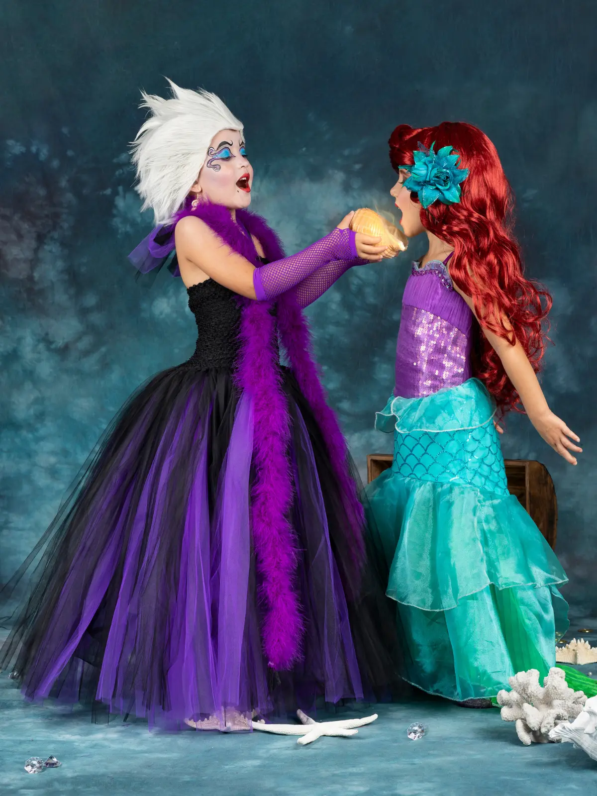 Girls Little Mermaid Princess Costume Dress - Image 5