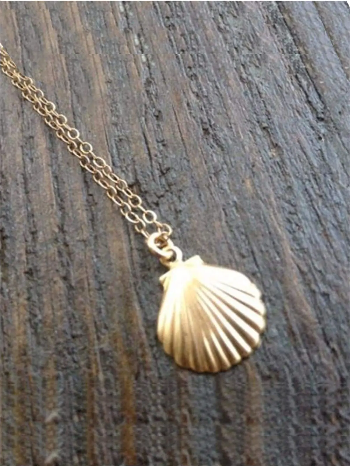Girls Mermaid Gold Seashell Necklace