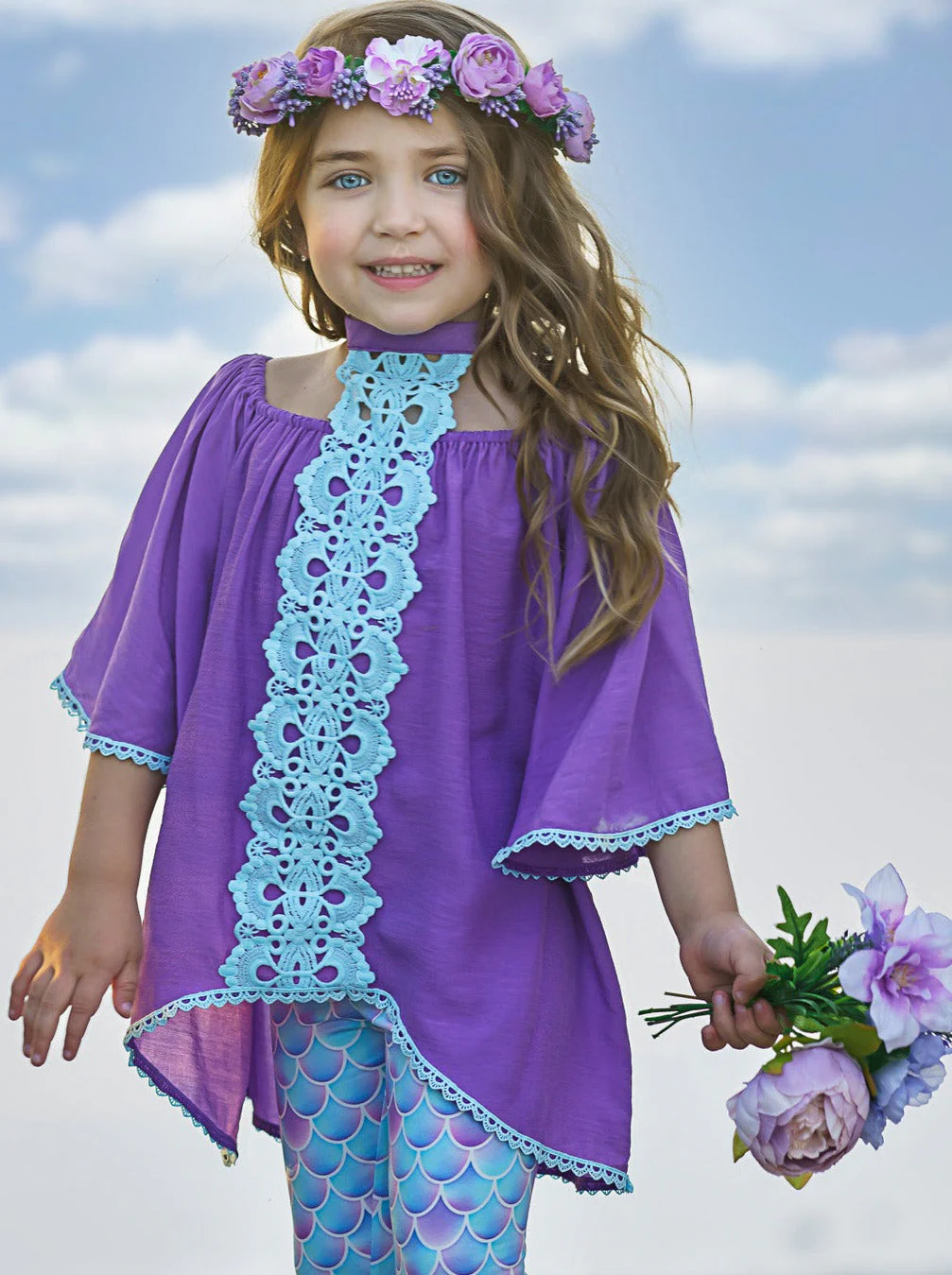 Mermaid Awakening Lace and Scales Legging Set - Image 5