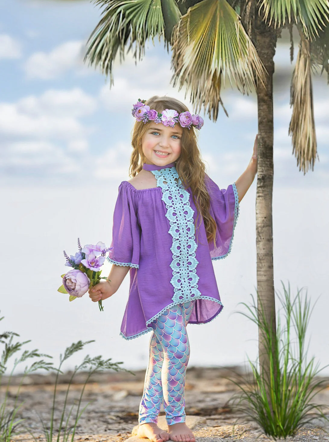 Mermaid Awakening Lace and Scales Legging Set - Image 6