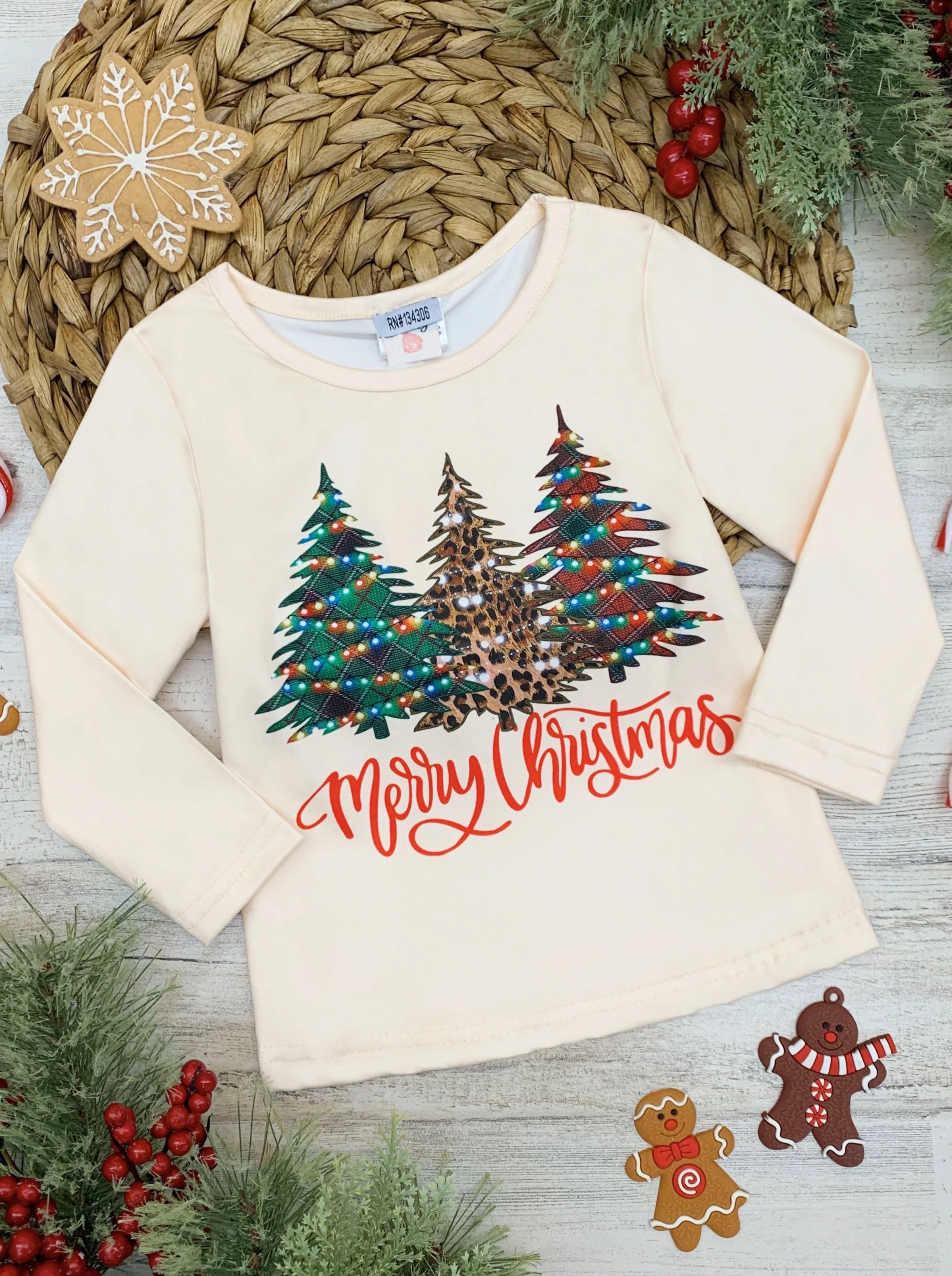 Merry Christmas Tree Lights Top - Image 3
