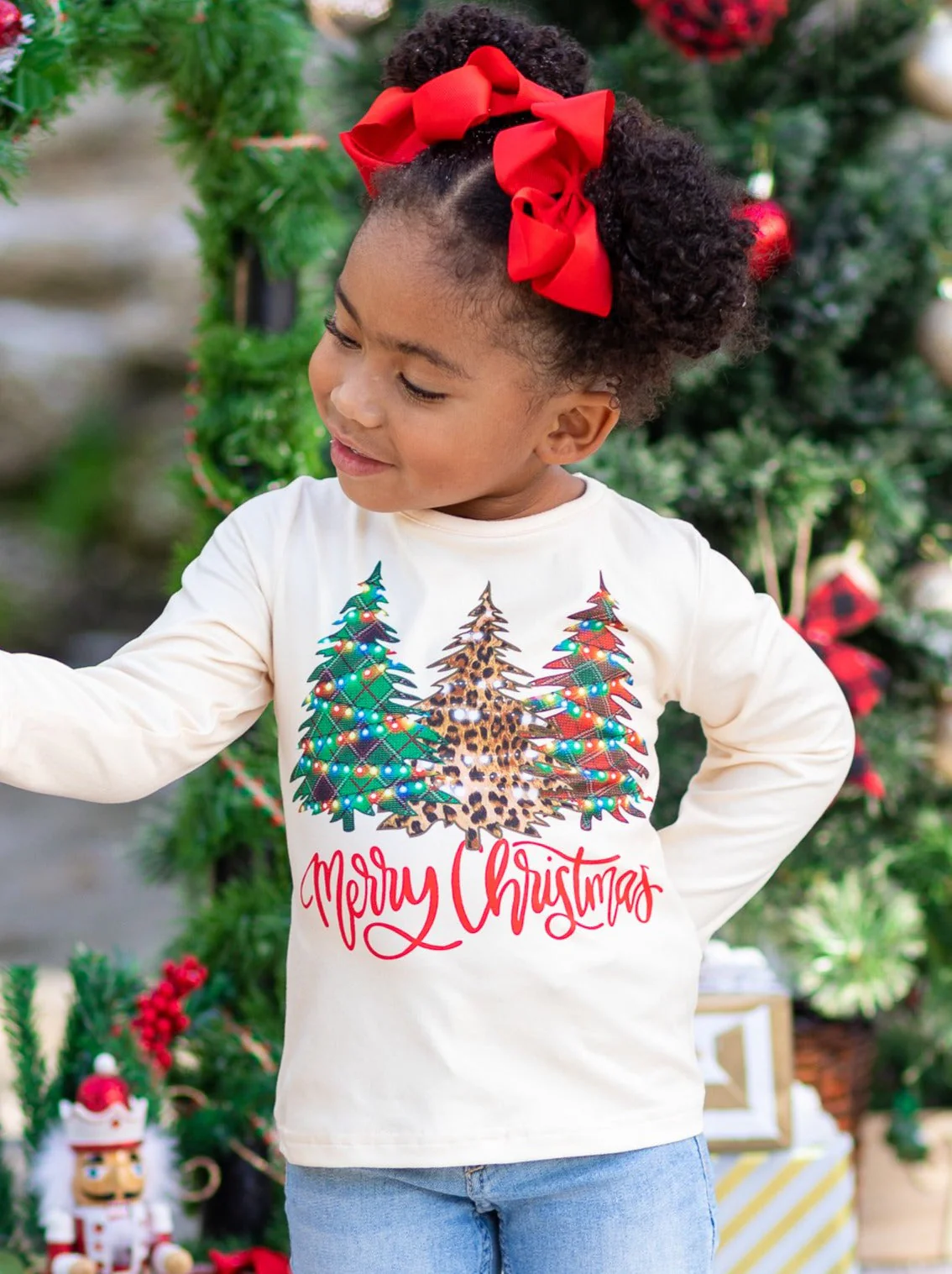 Merry Christmas Tree Lights Top - Image 4