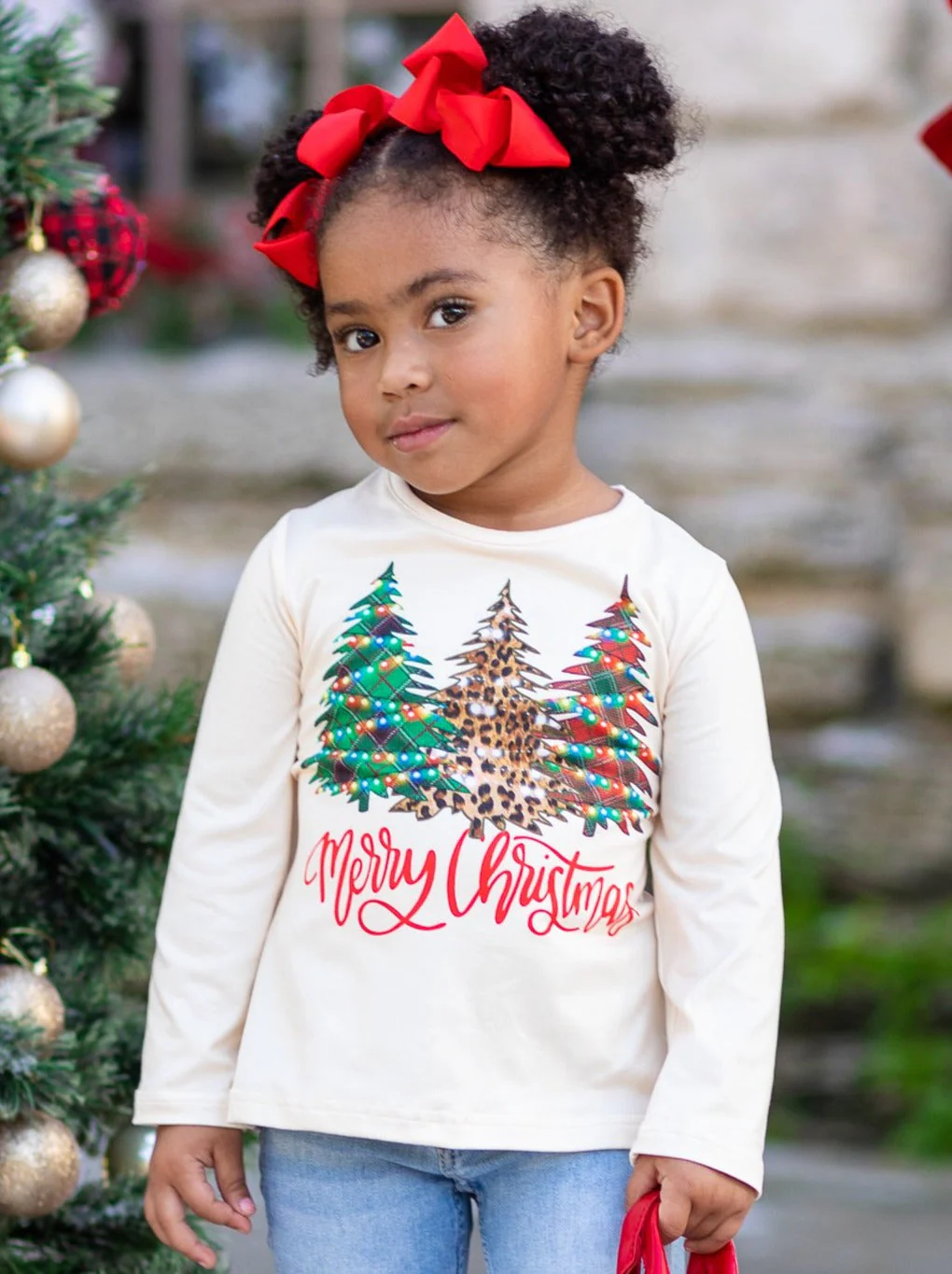 Merry Christmas Tree Lights Top - Image 7