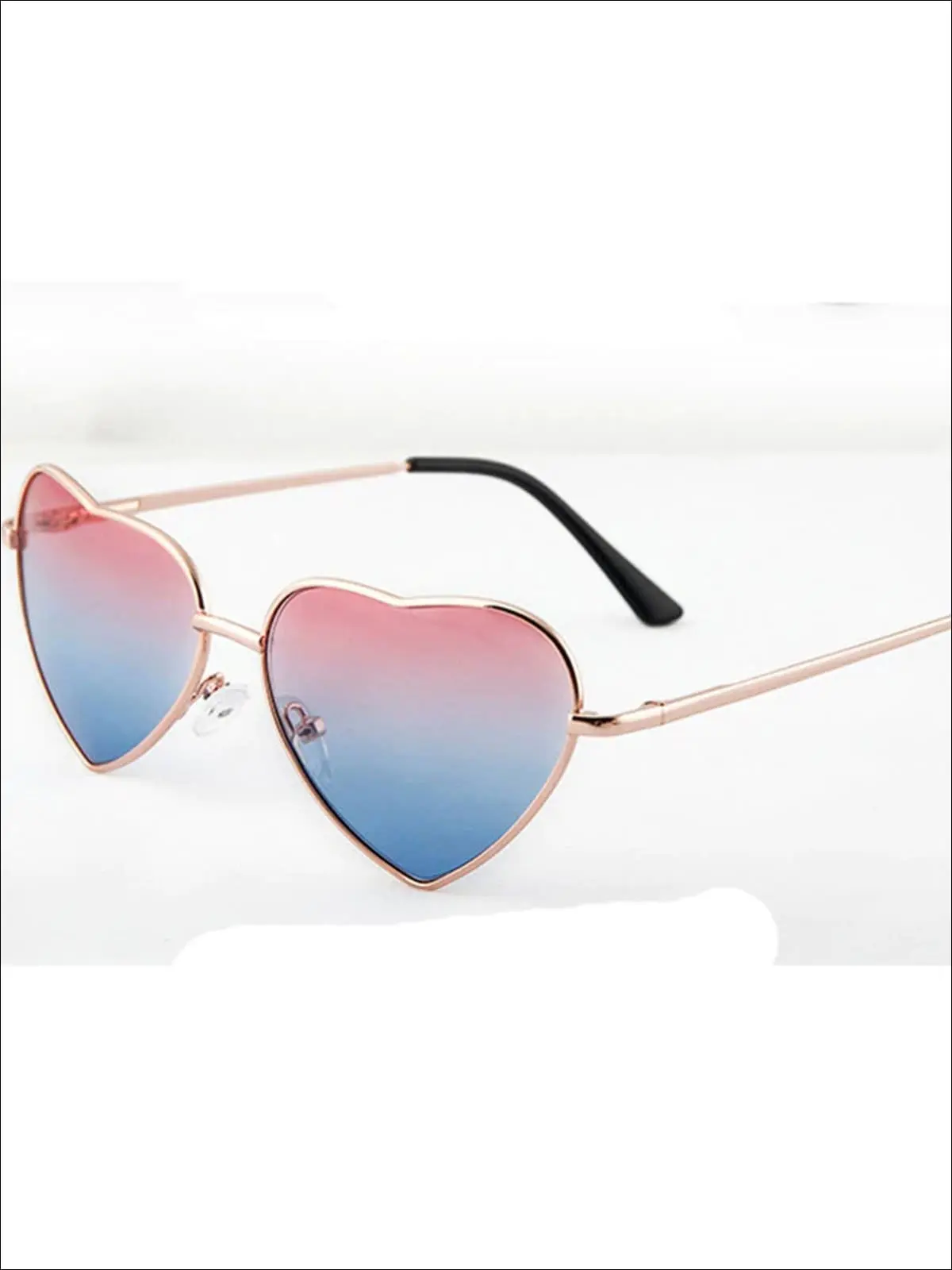 Girls Metallic Heart Sunglasses - Image 5