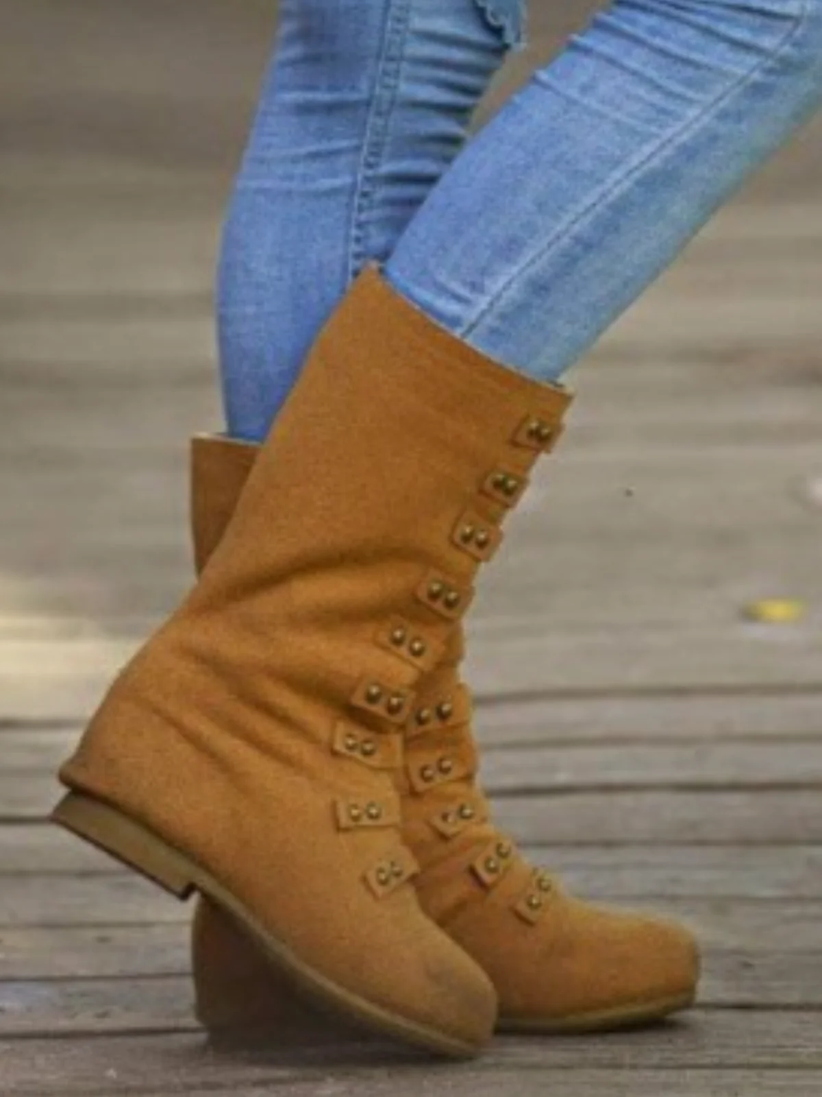 Military Style Studded Boots  By Liv and Mia - Image 2