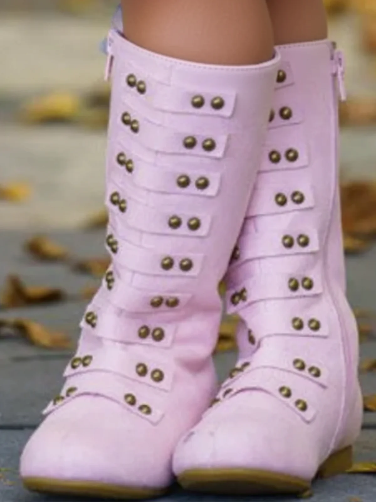 Military Style Studded Boots  By Liv and Mia - Image 4