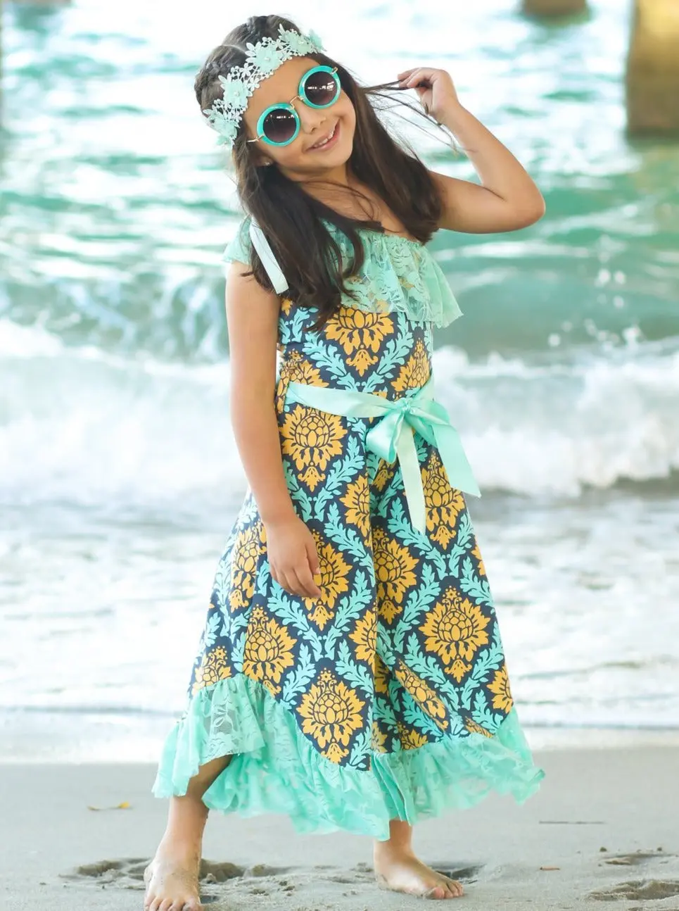 My Medallion Ruffle Lace Palazzo Jumpsuit - Image 2