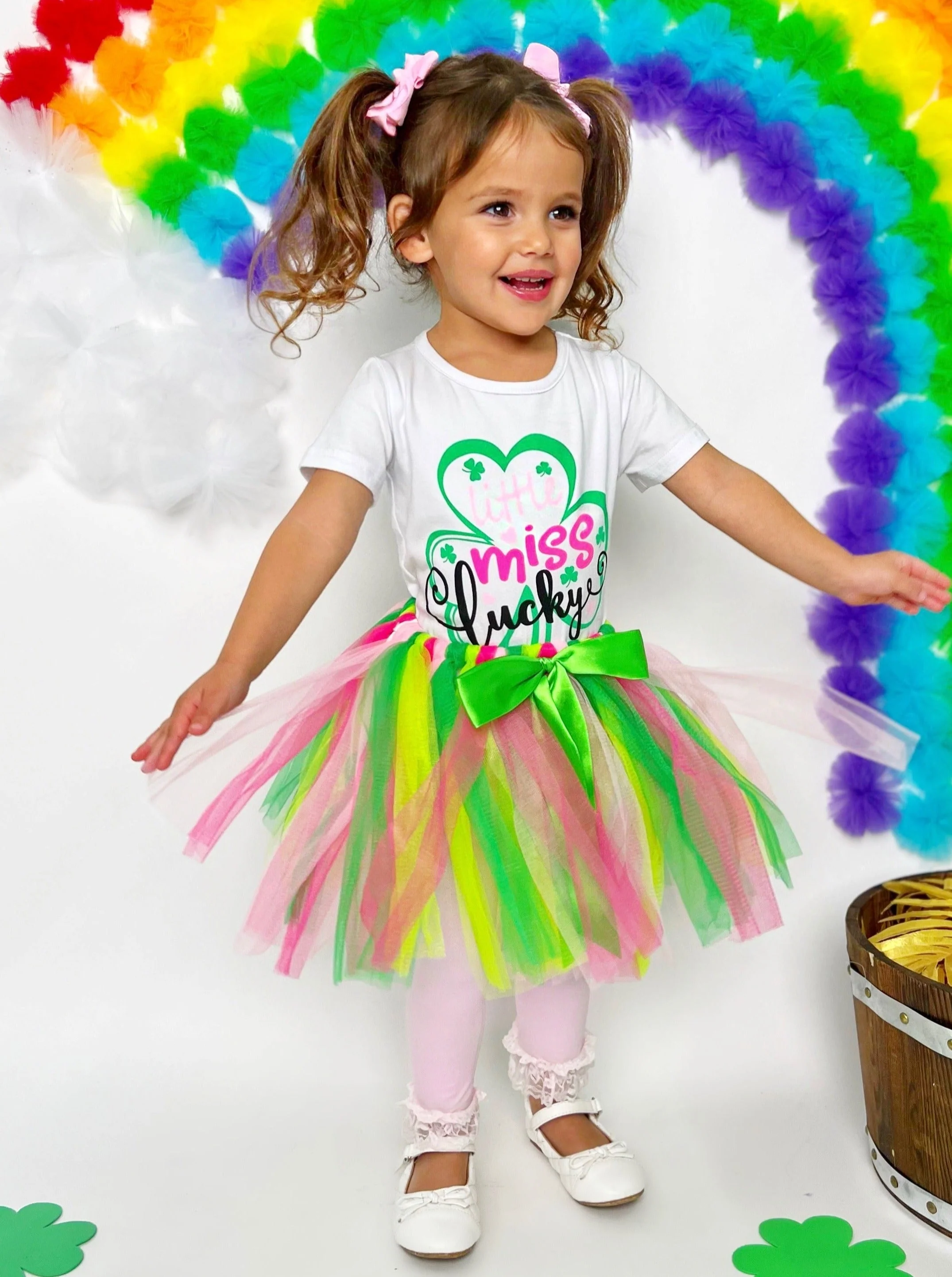 Little Miss Lucky Tutu Bow Skirt Set - Image 7