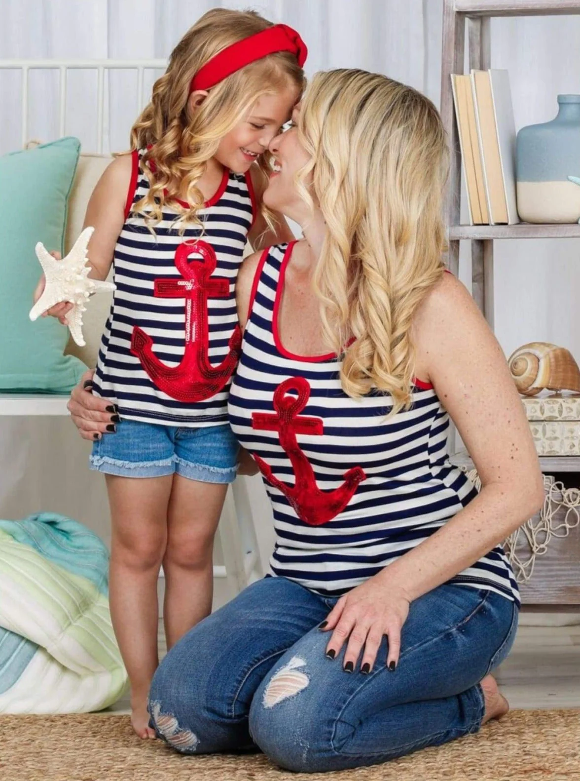 Mommy and Me Anchors Away Sequin Top - Image 2