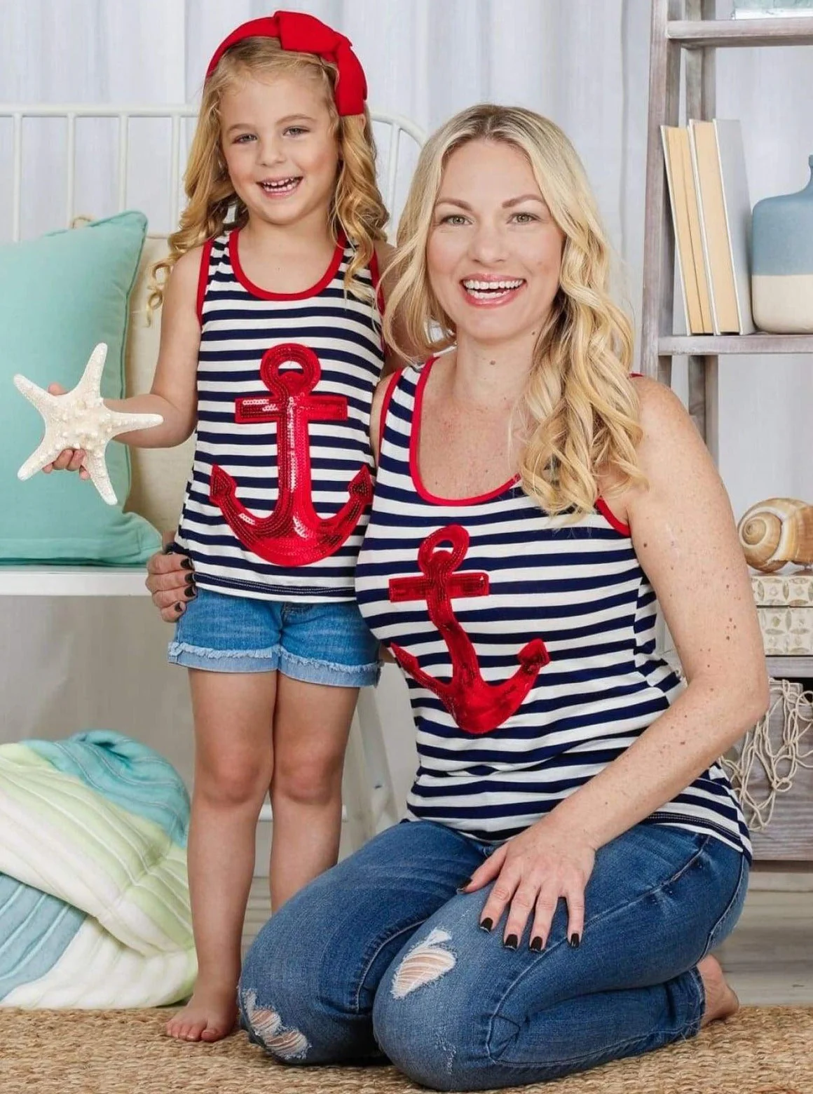 Mommy and Me Anchors Away Sequin Top - Image 3
