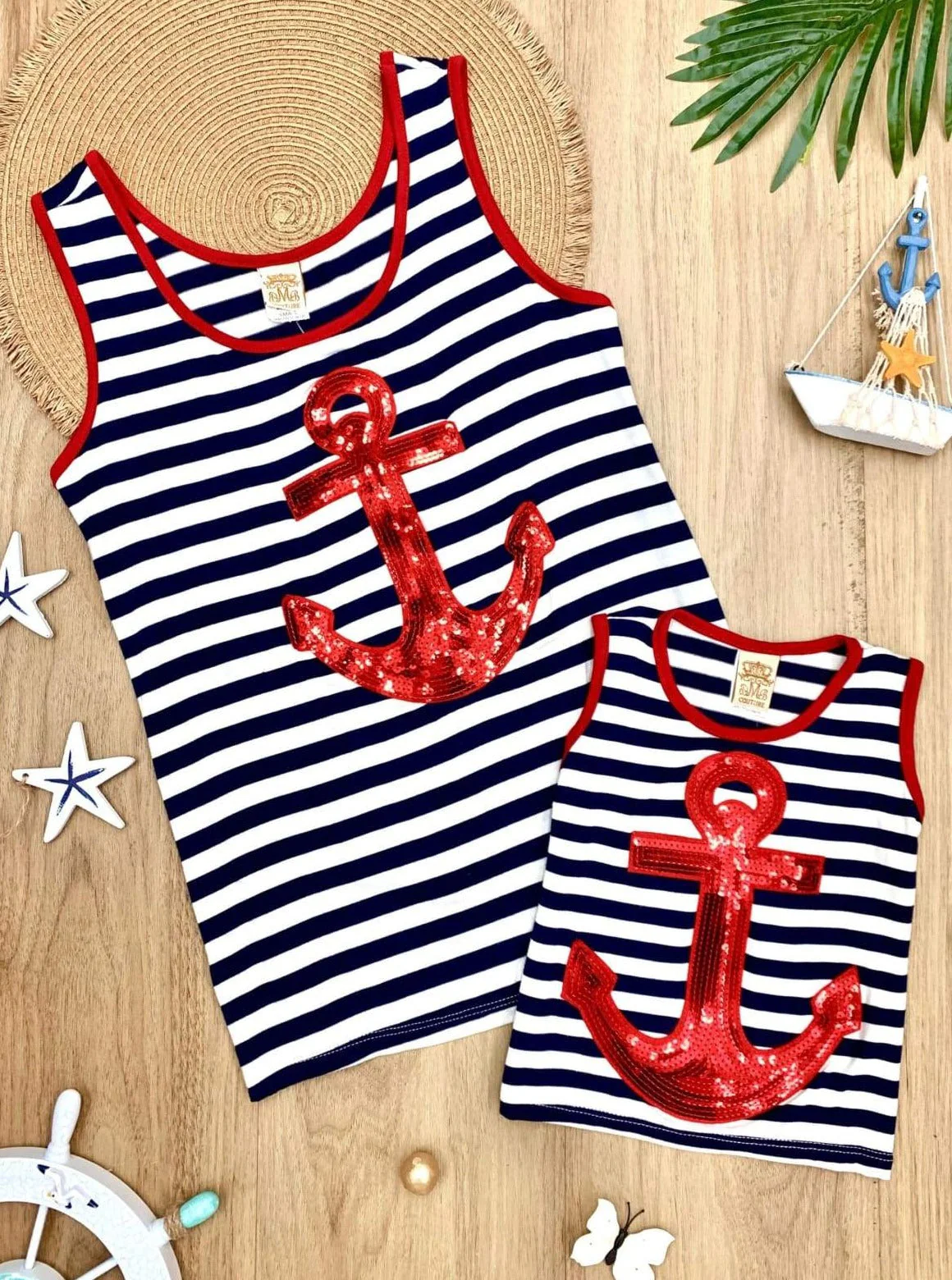 Mommy and Me Anchors Away Sequin Top - Image 4