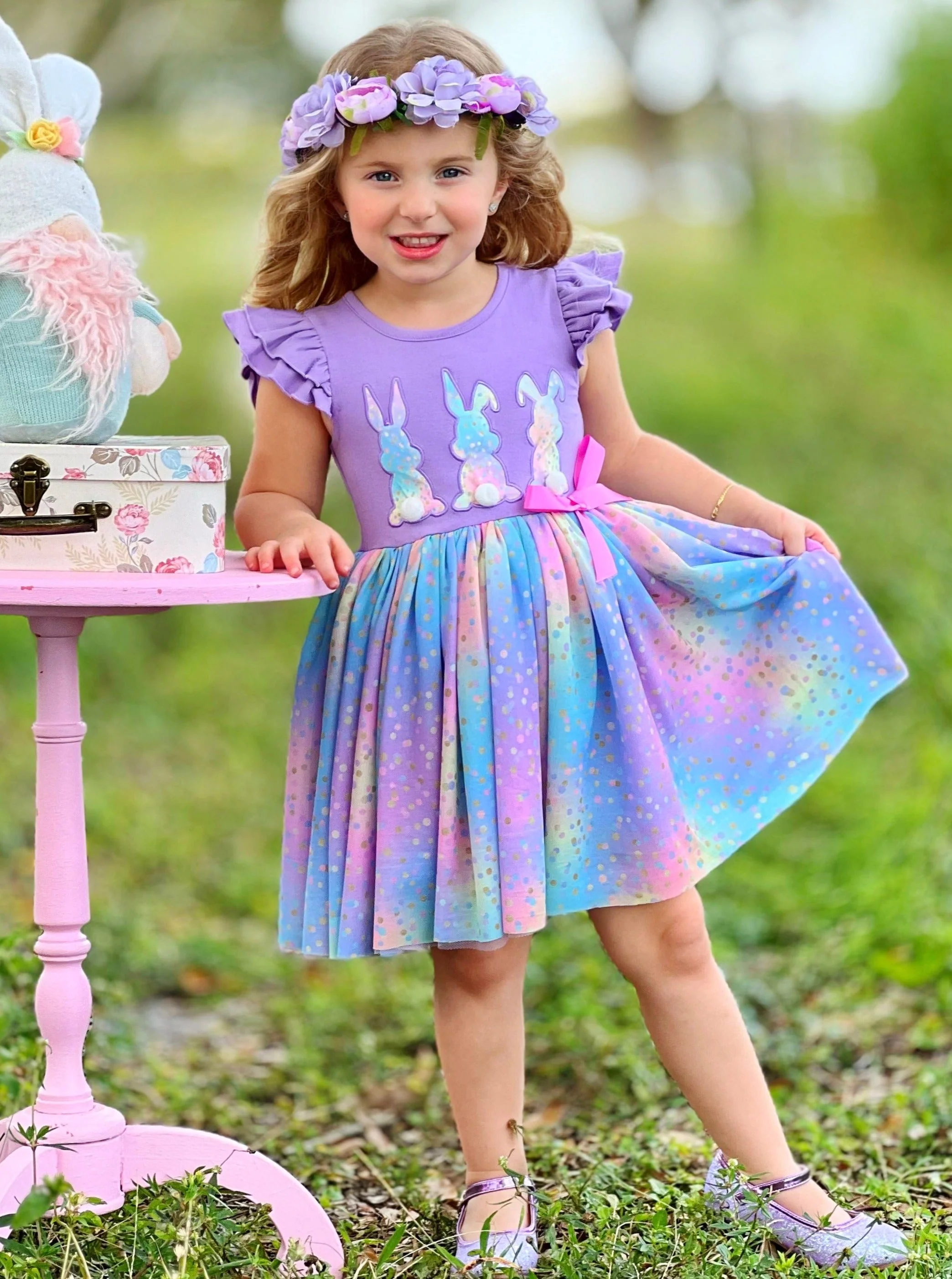 Make It Rain-bows Multicolor Tutu Dress - Image 3