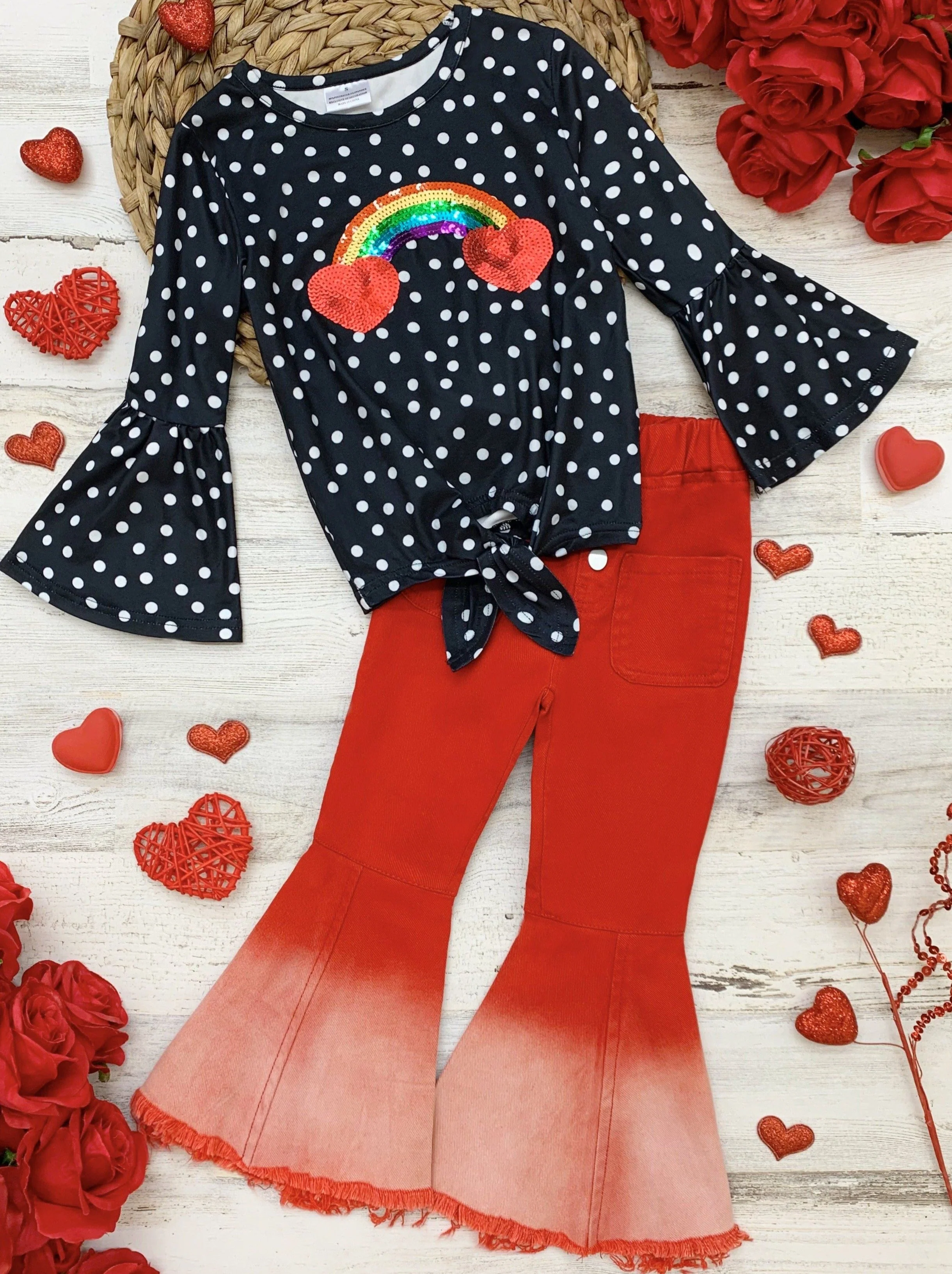 Rainbow Of Love Bell Bottom Denim Set - Image 2