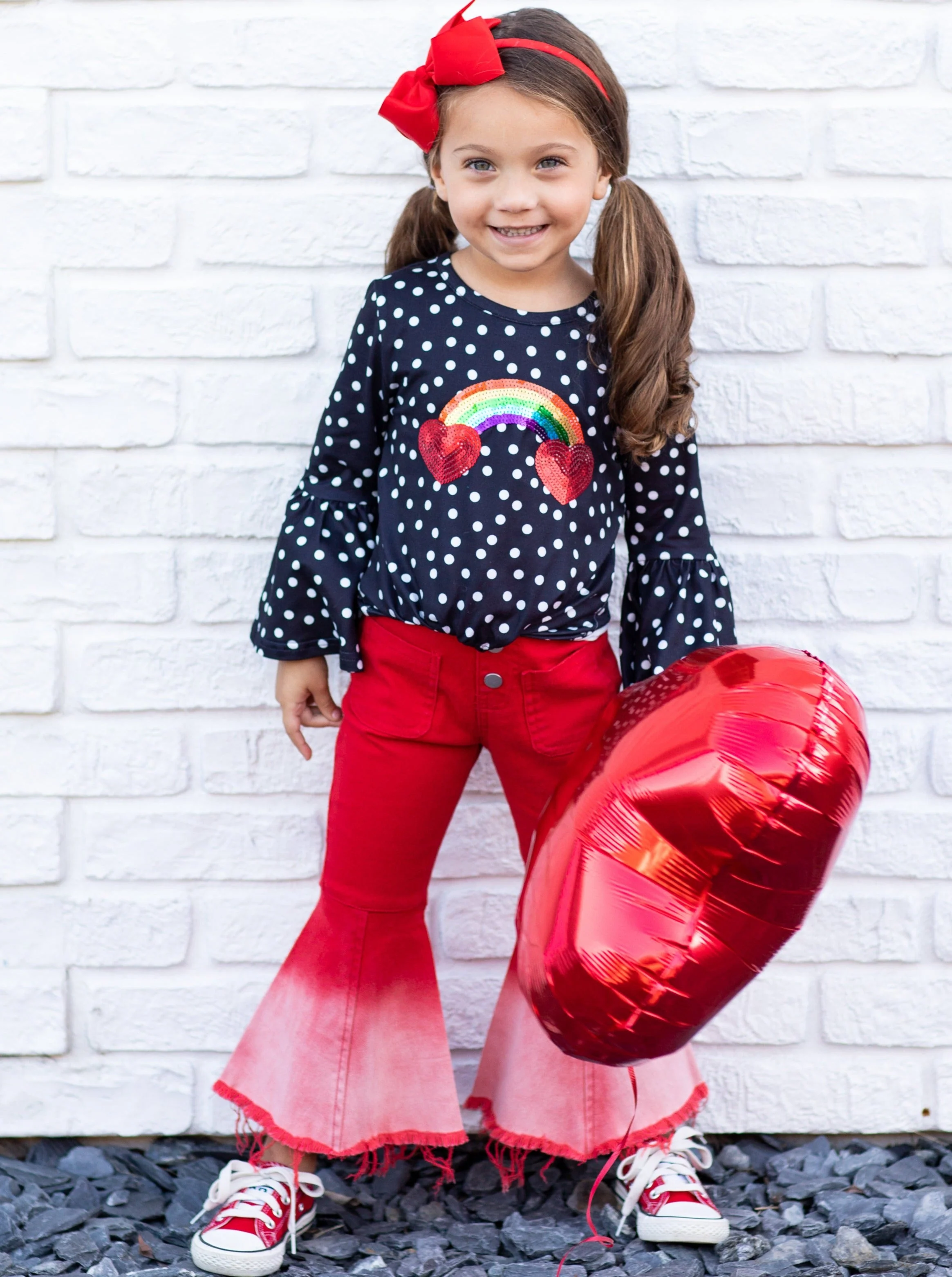 Rainbow Of Love Bell Bottom Denim Set - Image 3