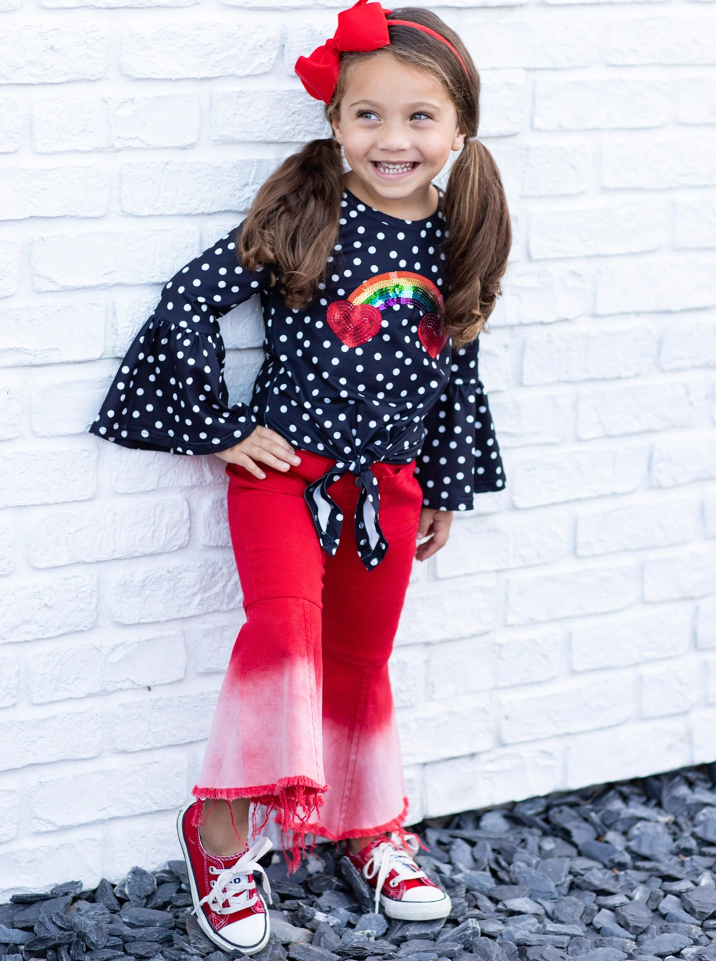 Rainbow Of Love Bell Bottom Denim Set - Image 4