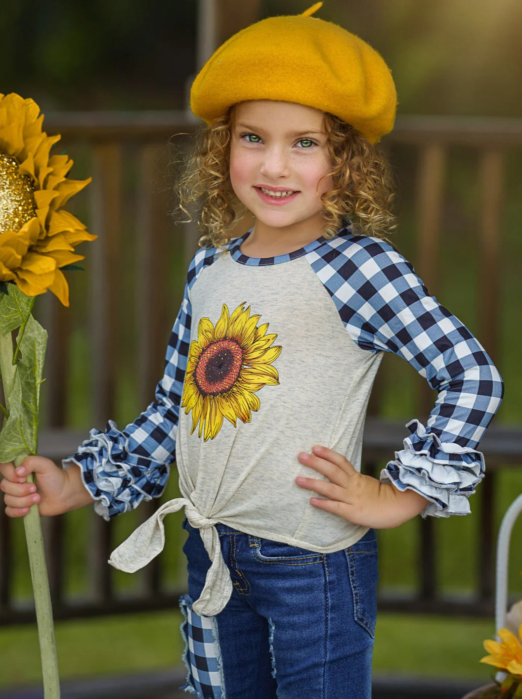 My Pretty Flower Patched Jeans Set - Image 5