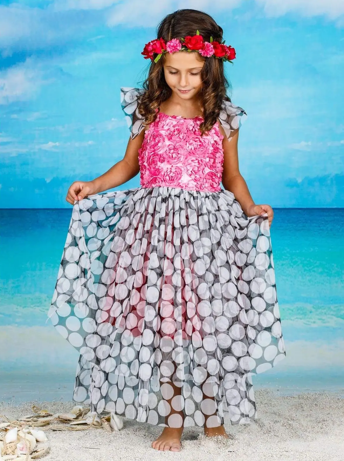 Pretty Perfect Textured Tutu Maxi Dress - Image 4