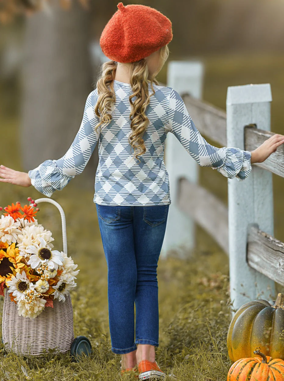 But First, Pumpkin Spice Patched Jeans Set - Image 7