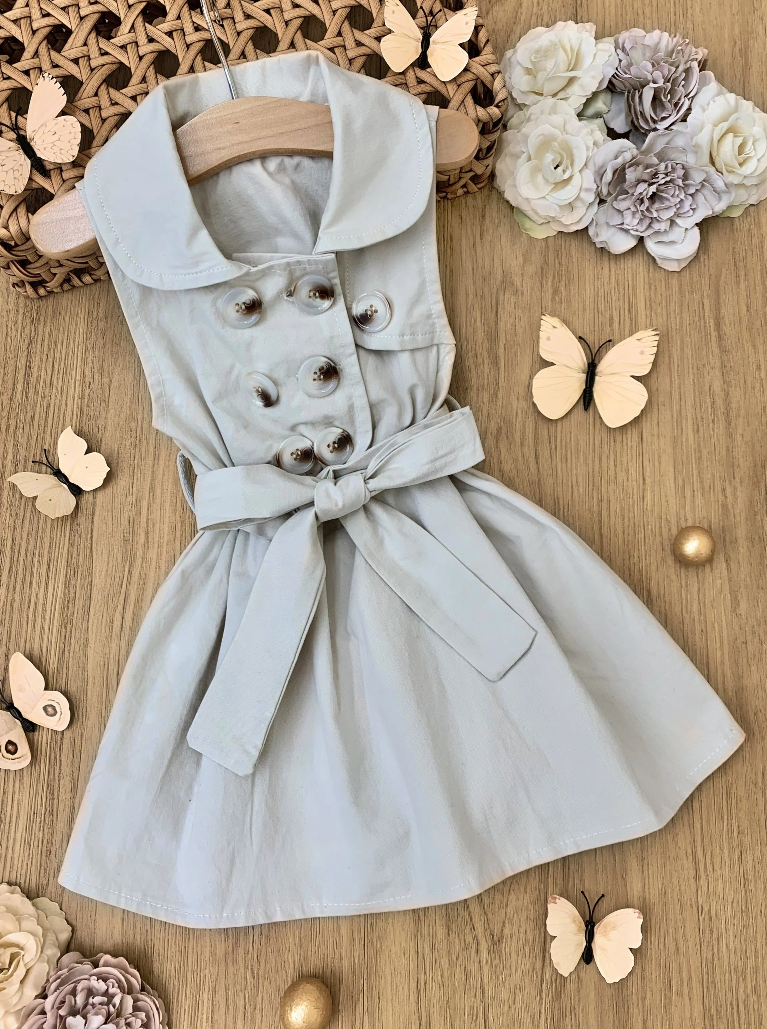 How Timeless Belted Trench Dress - Image 12