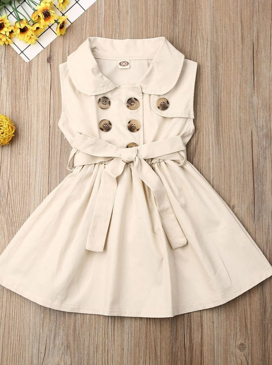 How Timeless Belted Trench Dress - Image 5