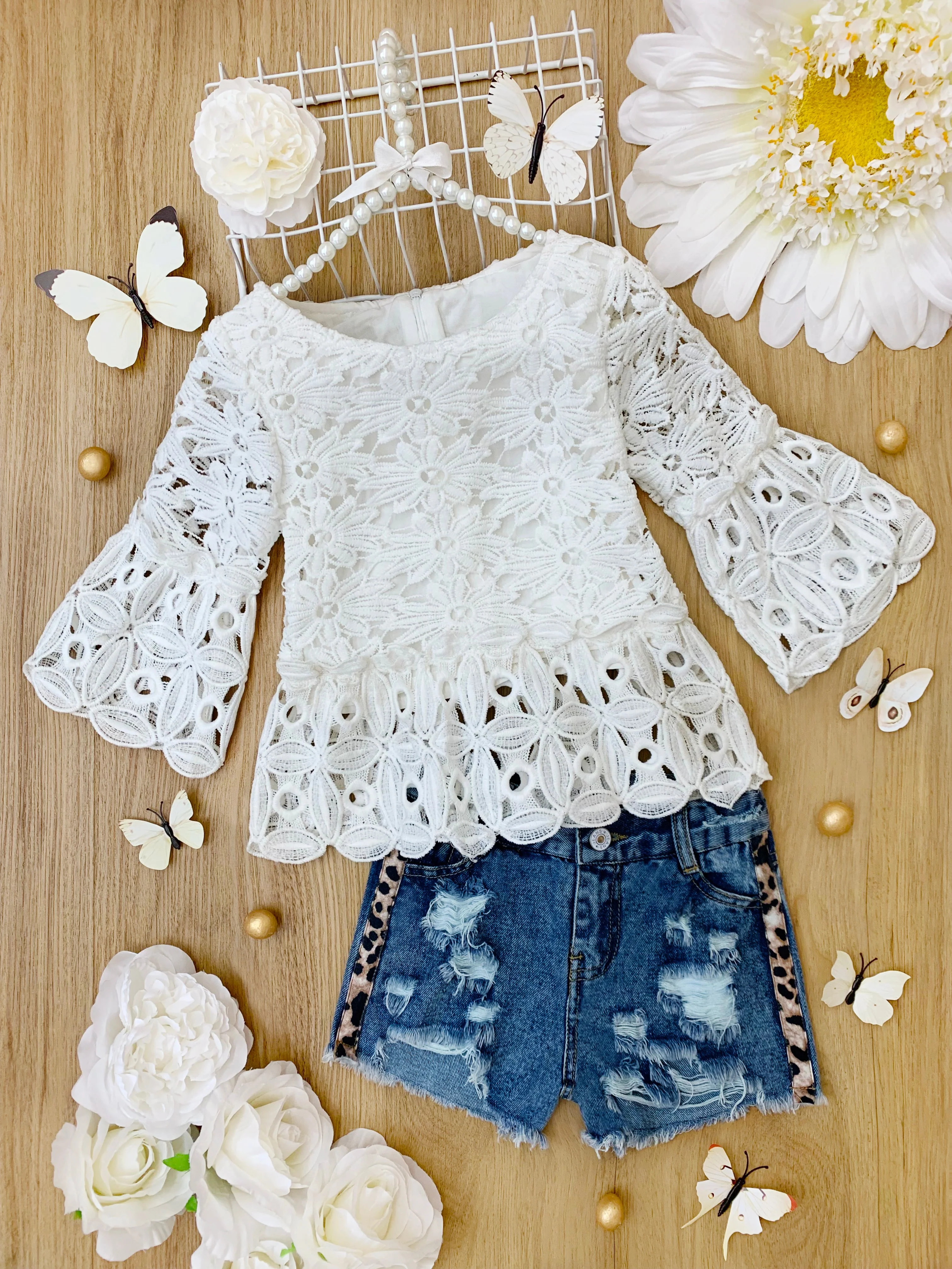 Never Ending Summer Denim Shorts Set - Image 3