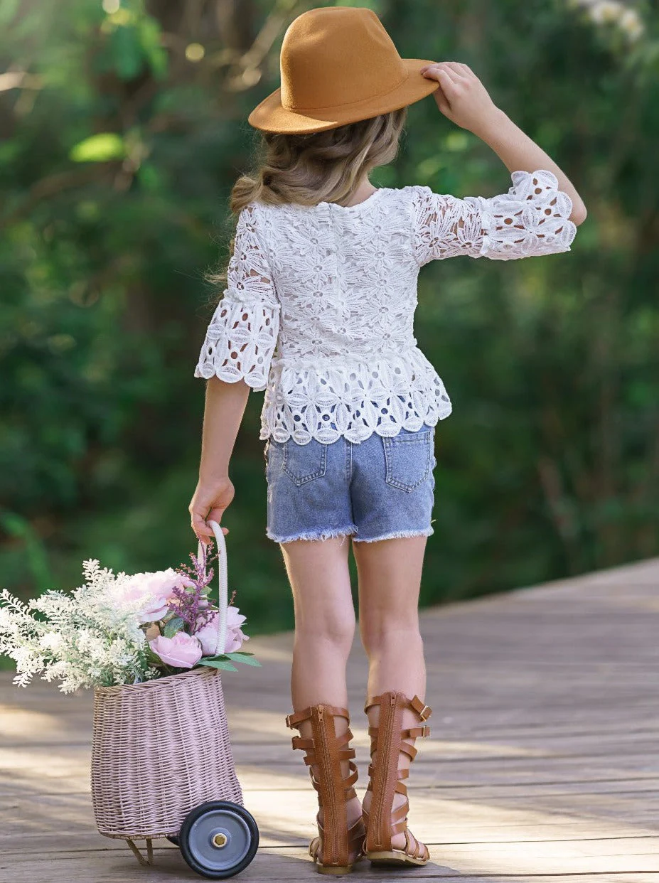 Never Ending Summer Denim Shorts Set - Image 5