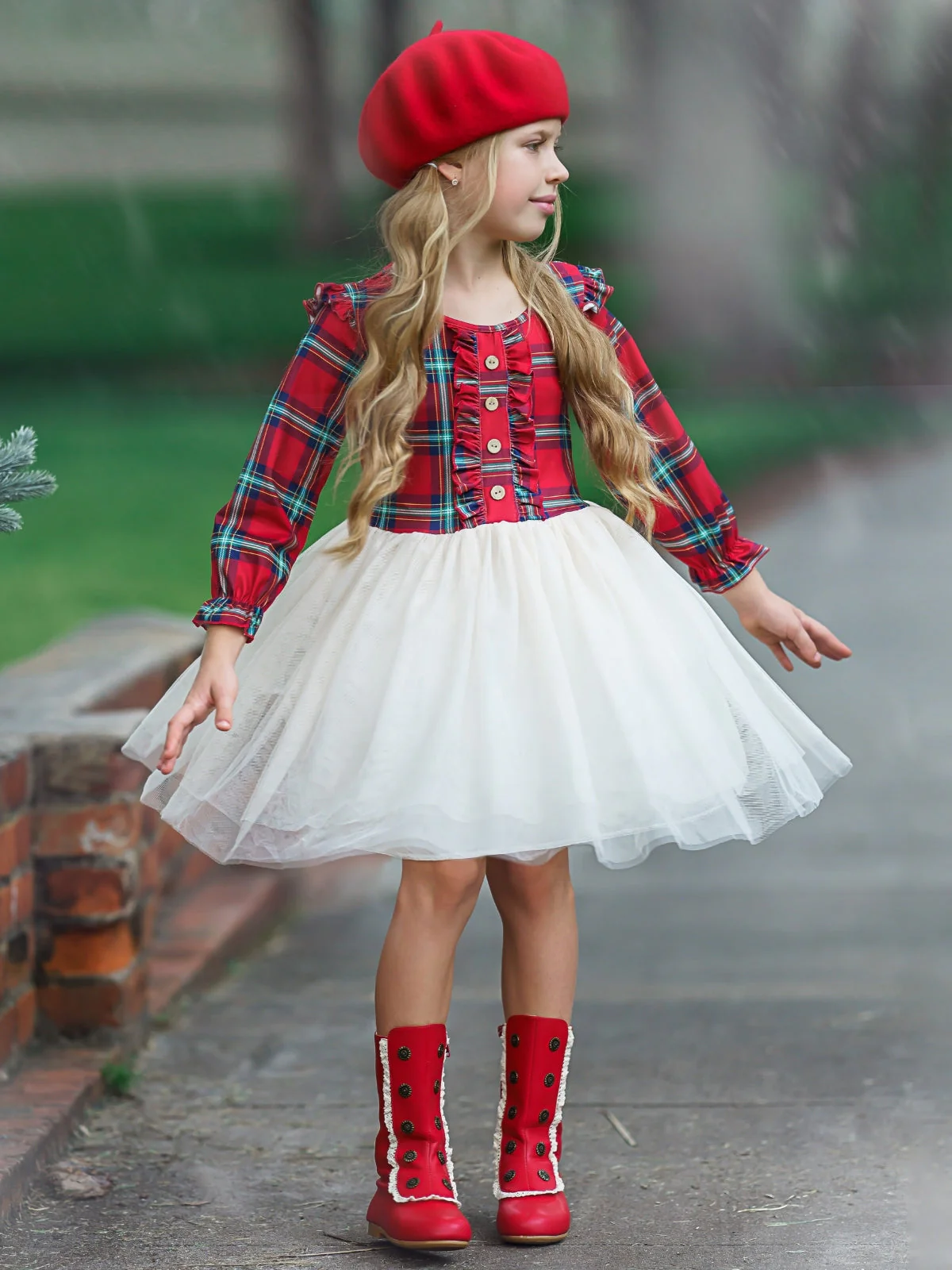 Scottish Tartan Plaid Tutu Dress - Image 3