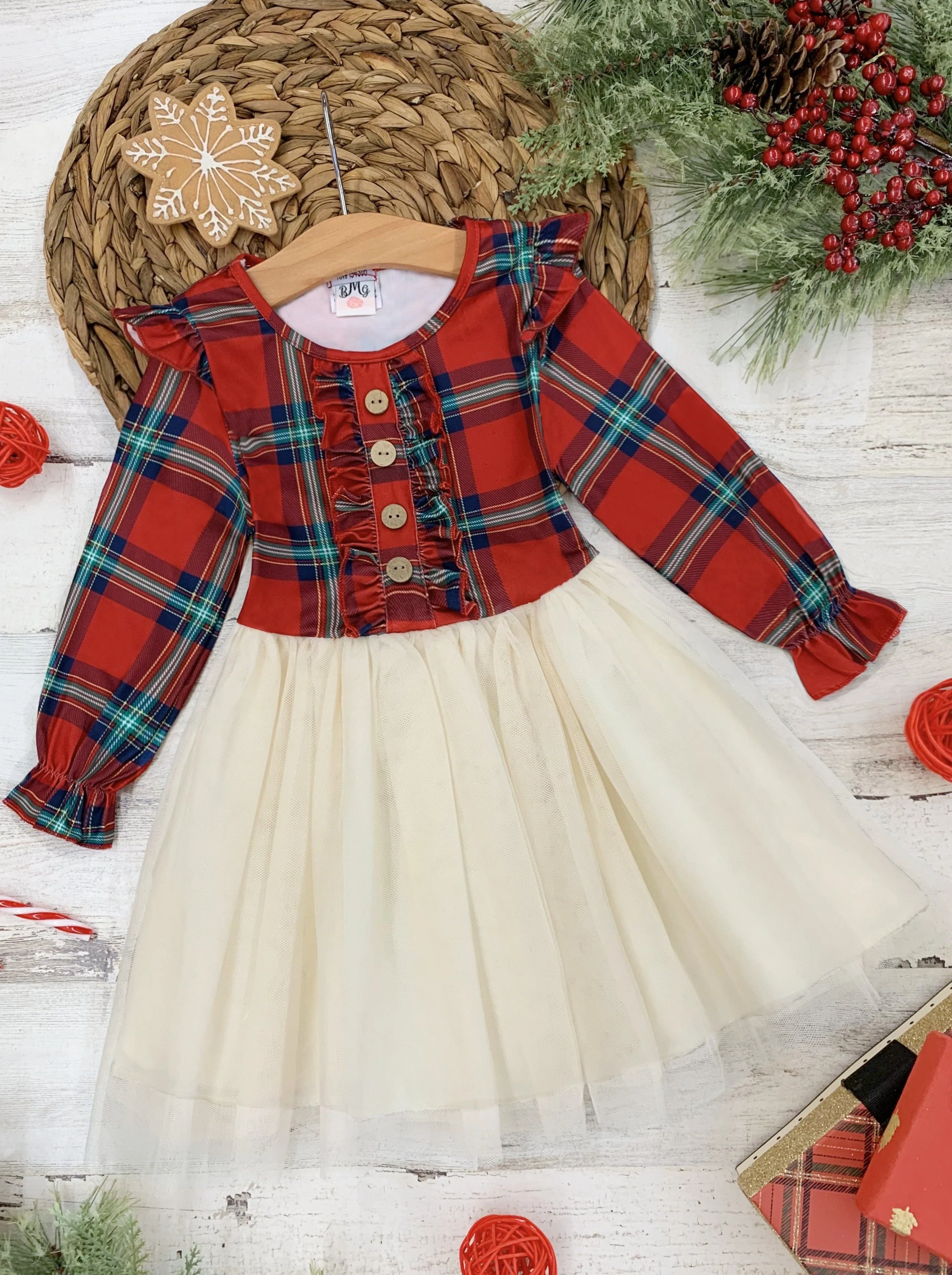 Scottish Tartan Plaid Tutu Dress - Image 6