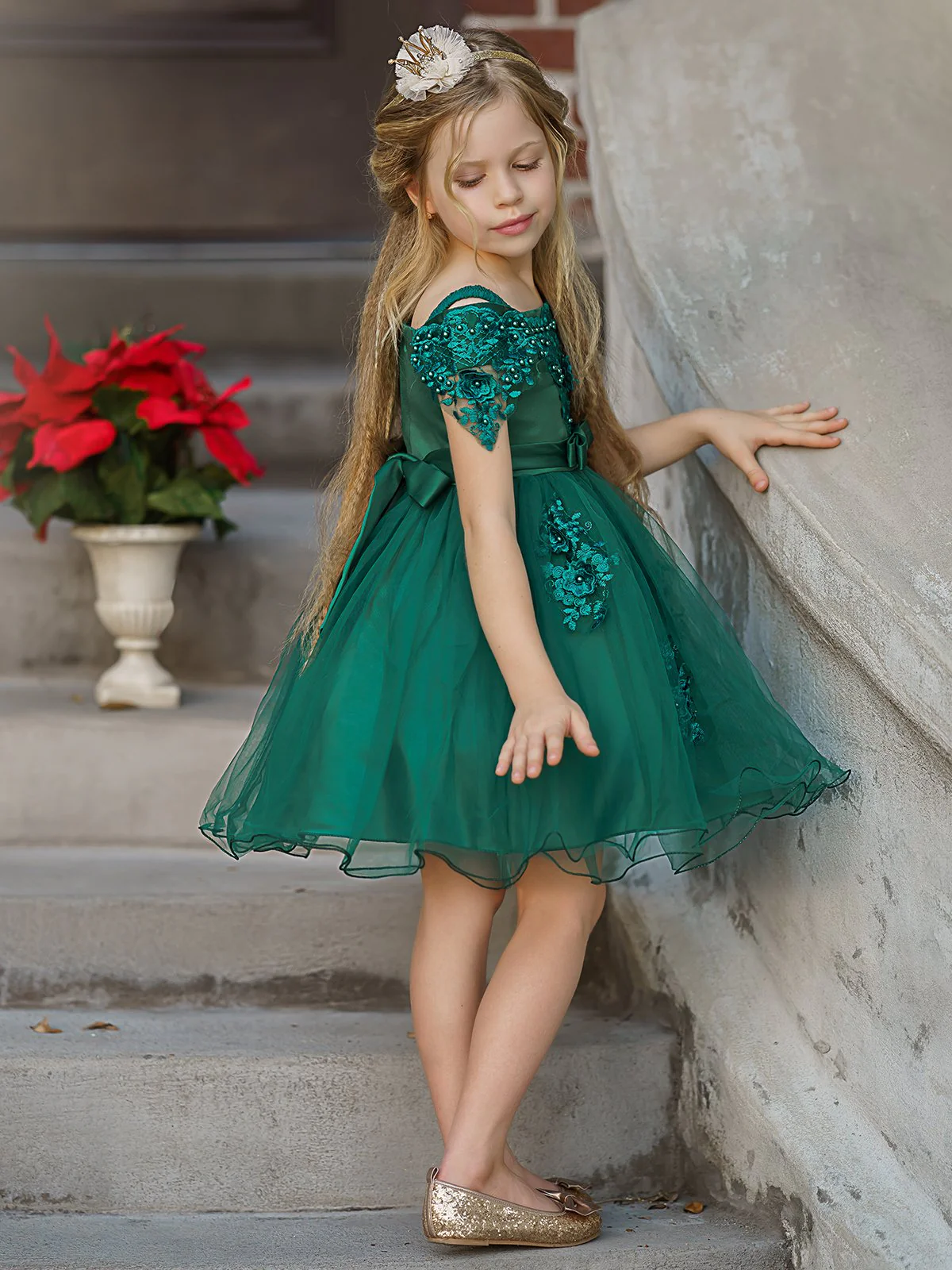 'Tis The Season Lace Applique Holiday Dress - Image 13