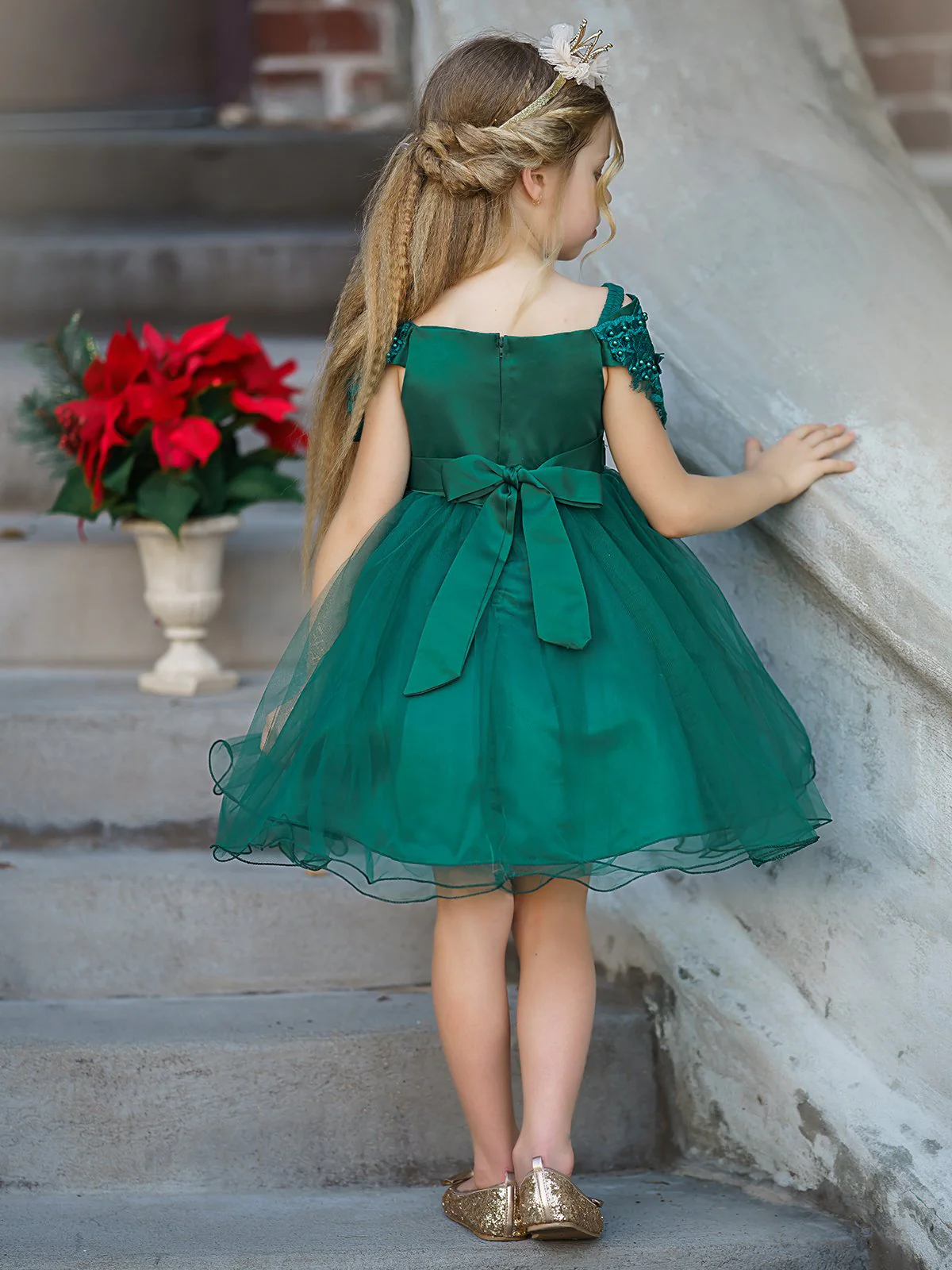 'Tis The Season Lace Applique Holiday Dress - Image 17
