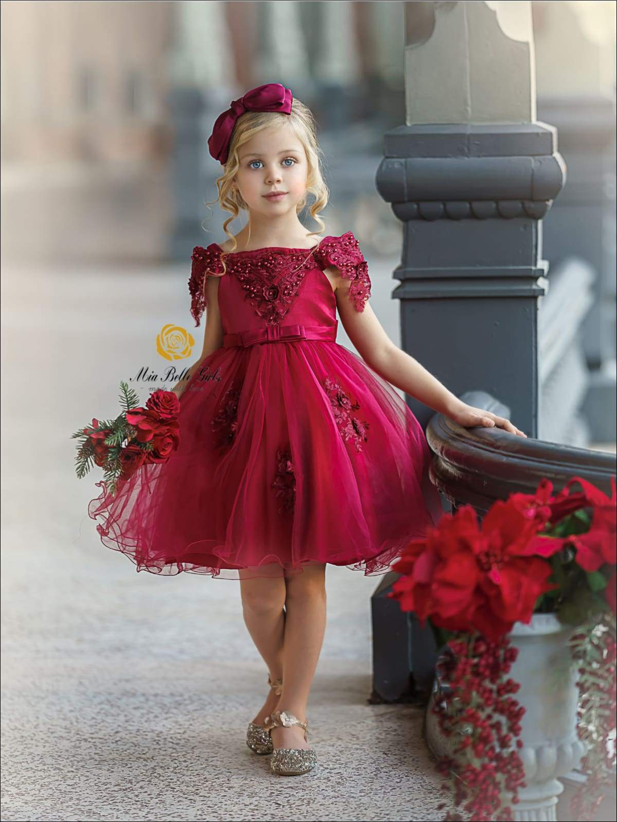 'Tis The Season Lace Applique Holiday Dress - Image 2
