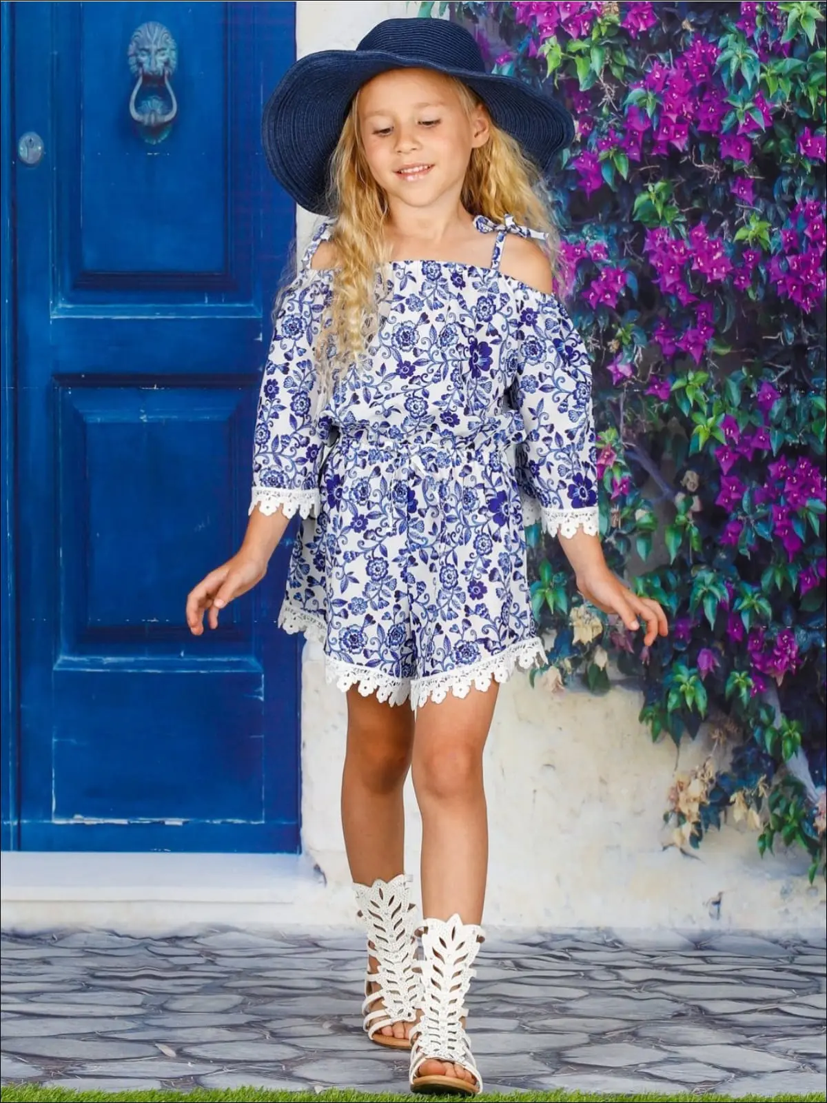 Garden Party Cold Shoulder Romper - Image 10