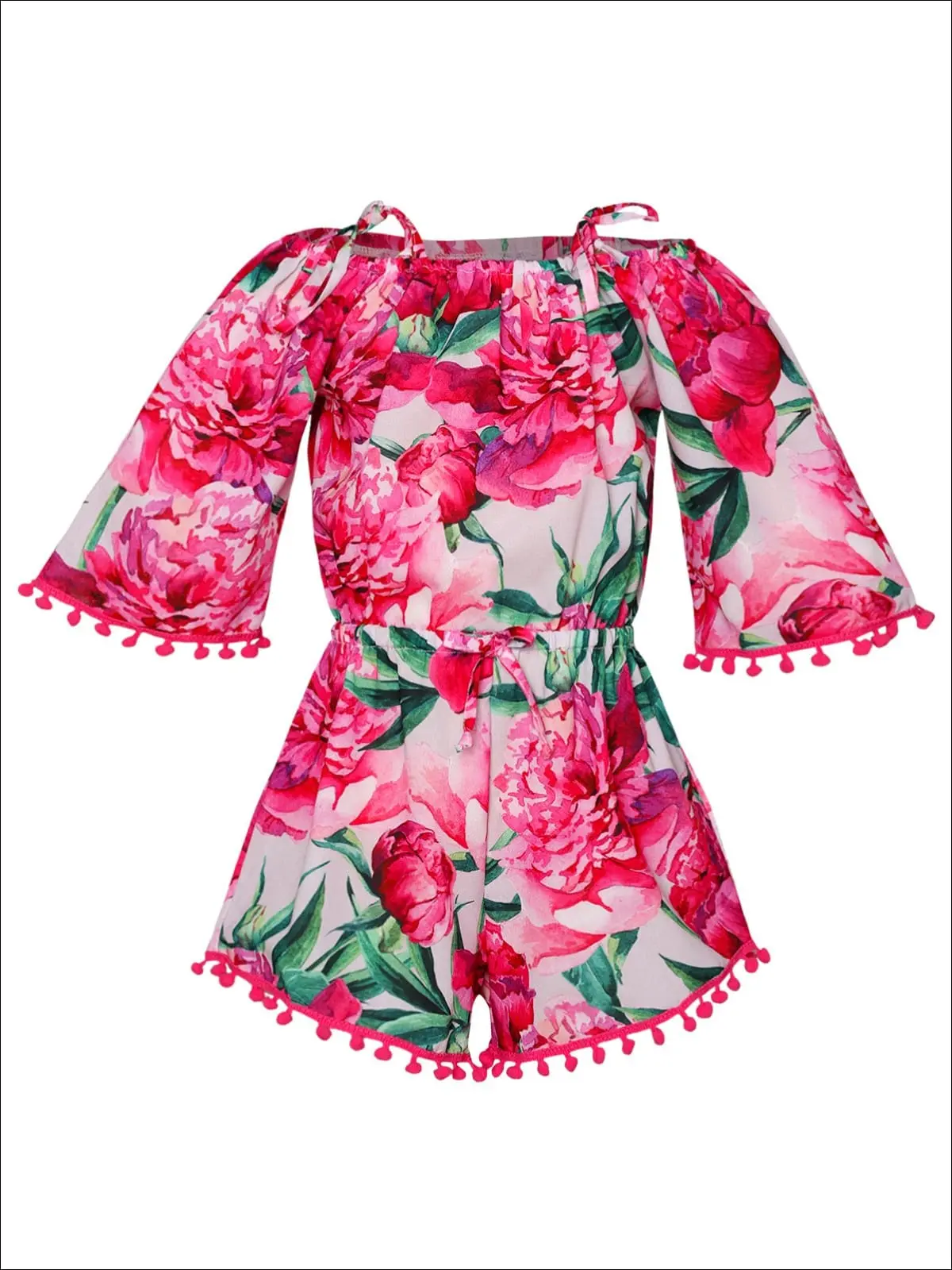 Garden Party Cold Shoulder Romper - Image 11