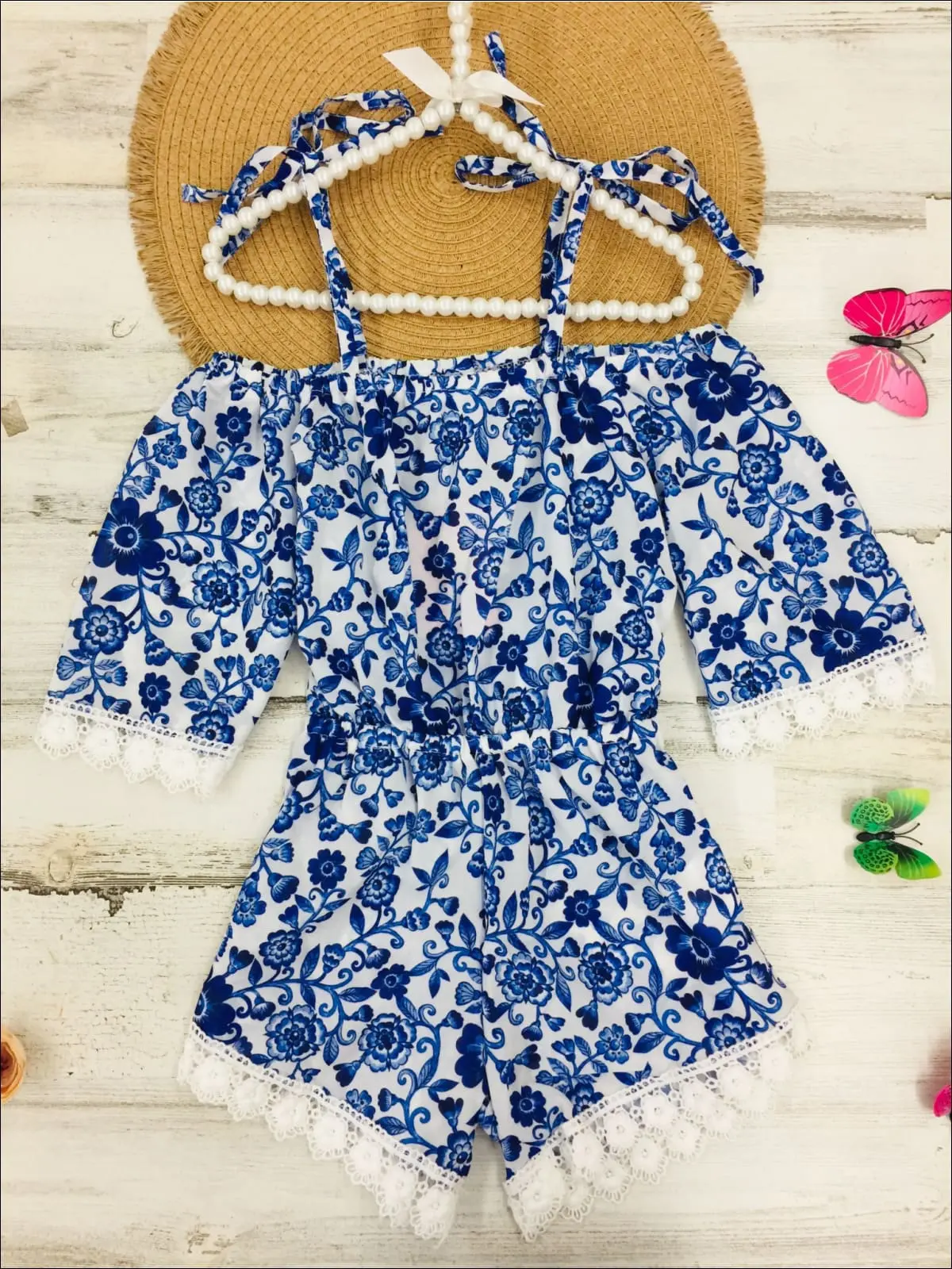 Garden Party Cold Shoulder Romper - Image 2