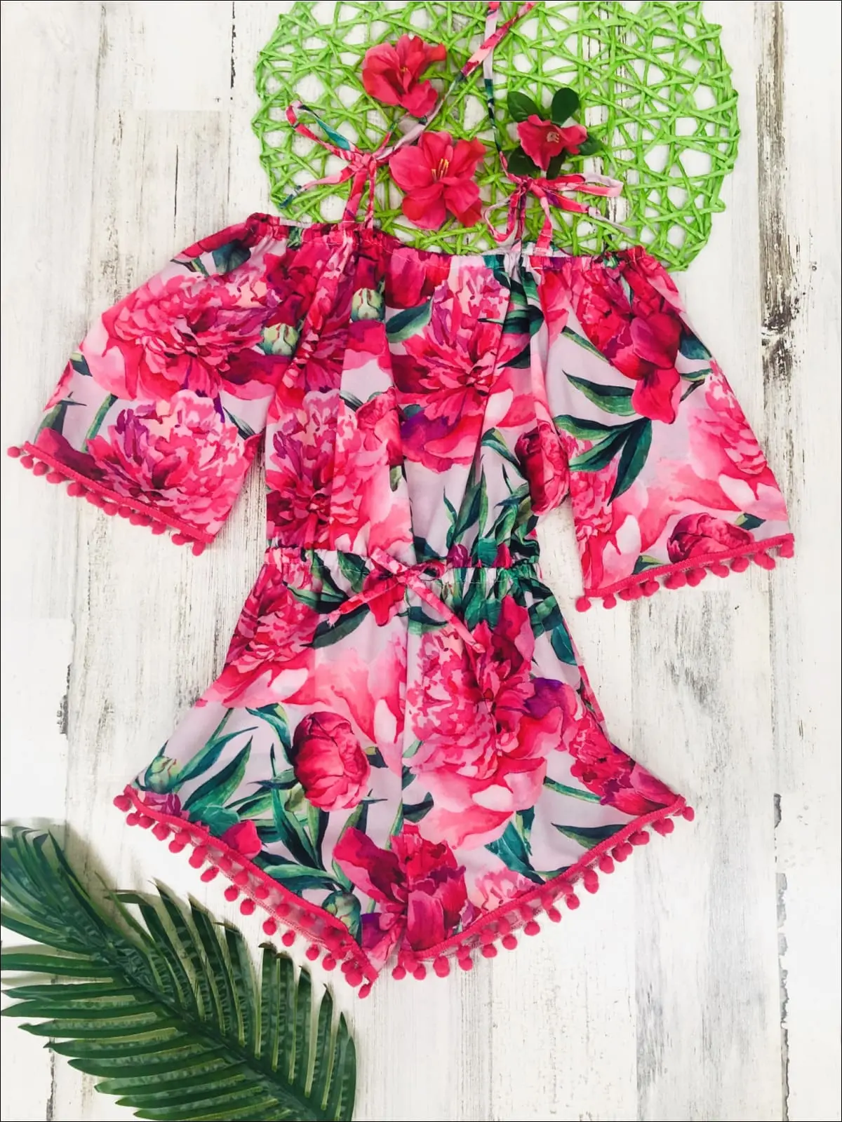 Garden Party Cold Shoulder Romper - Image 3