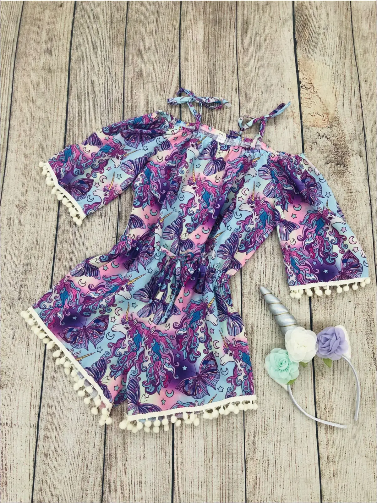 Garden Party Cold Shoulder Romper - Image 4