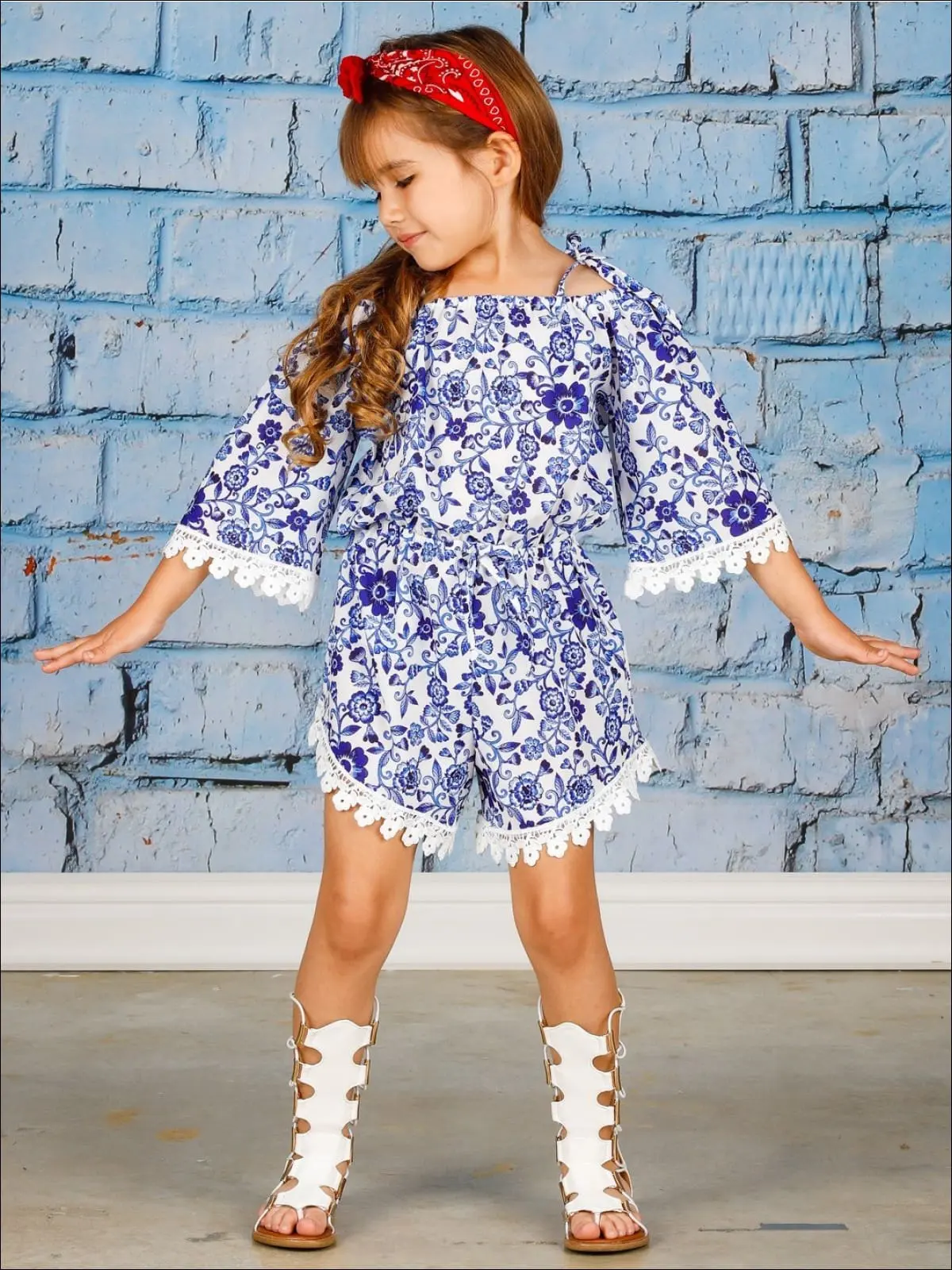 Garden Party Cold Shoulder Romper - Image 6