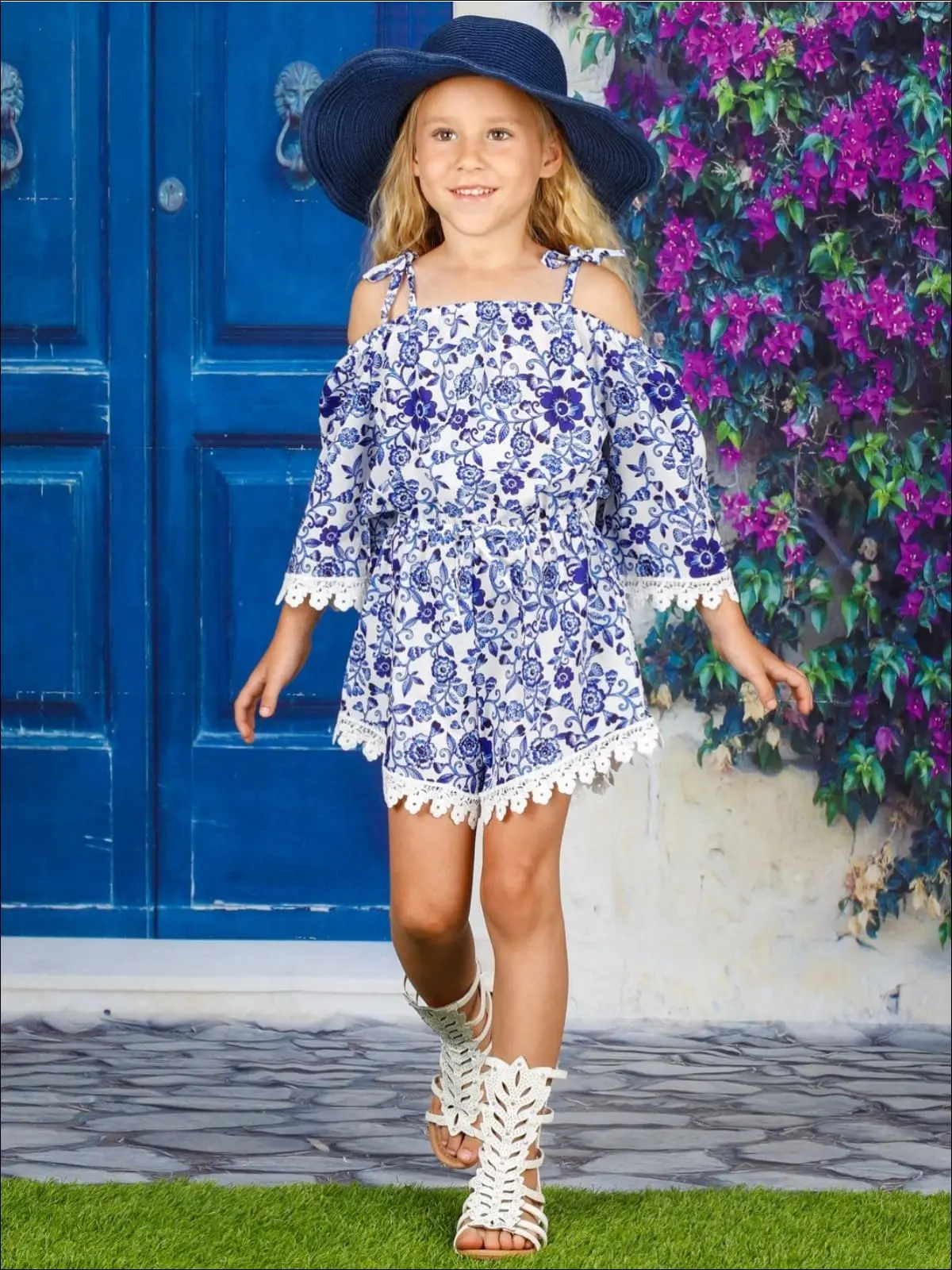Garden Party Cold Shoulder Romper - Image 7