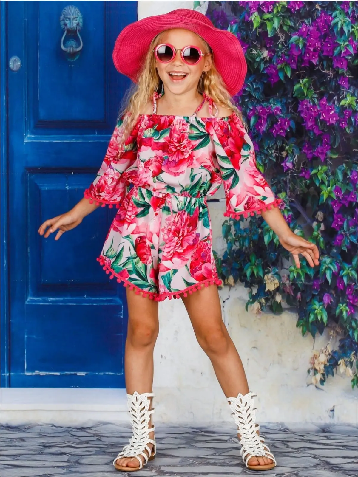 Garden Party Cold Shoulder Romper - Image 9