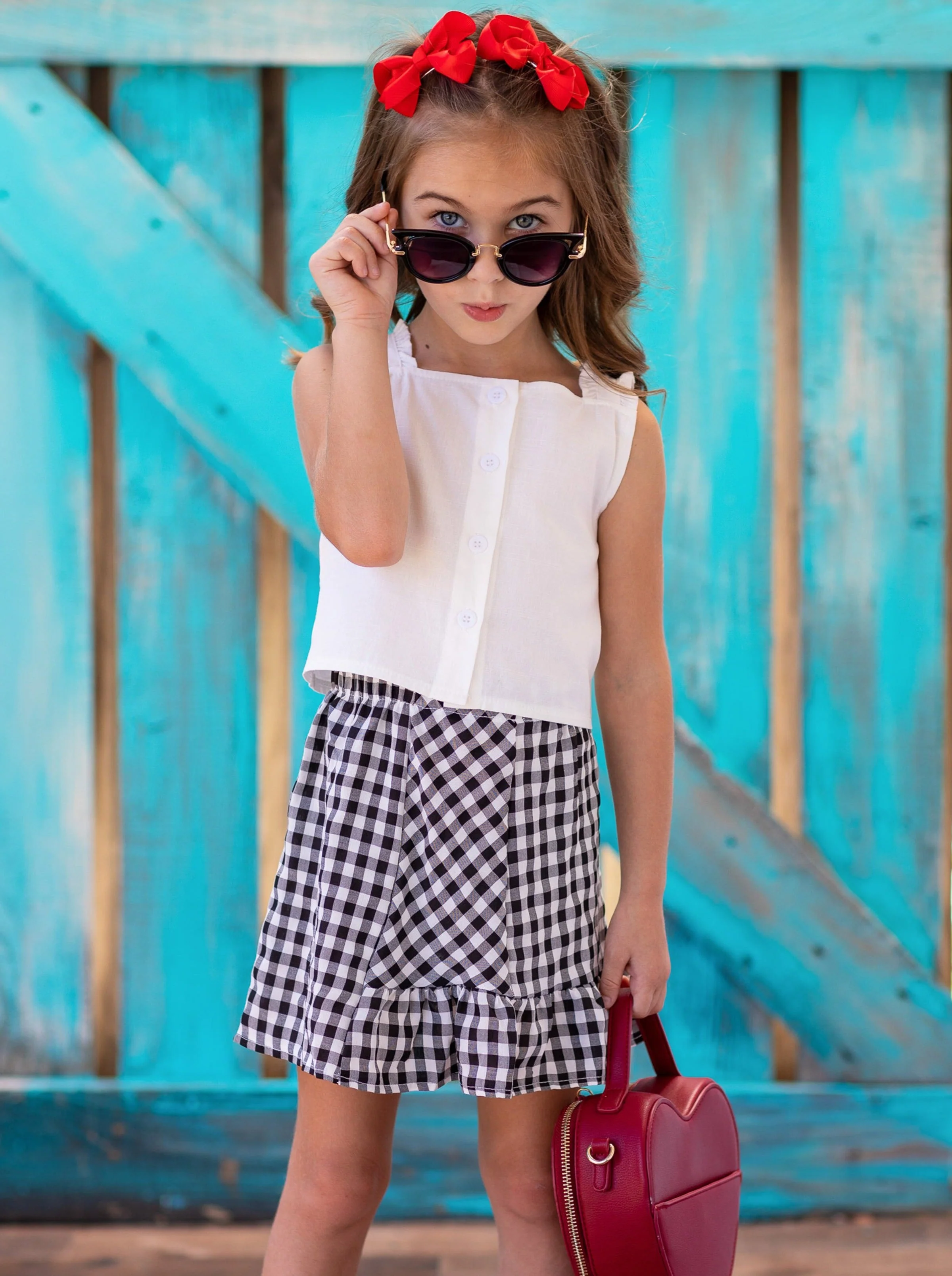 Ooh La La Checkered Skirt Set - Image 2