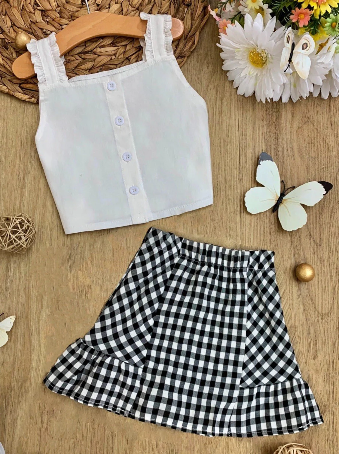 Ooh La La Checkered Skirt Set - Image 4
