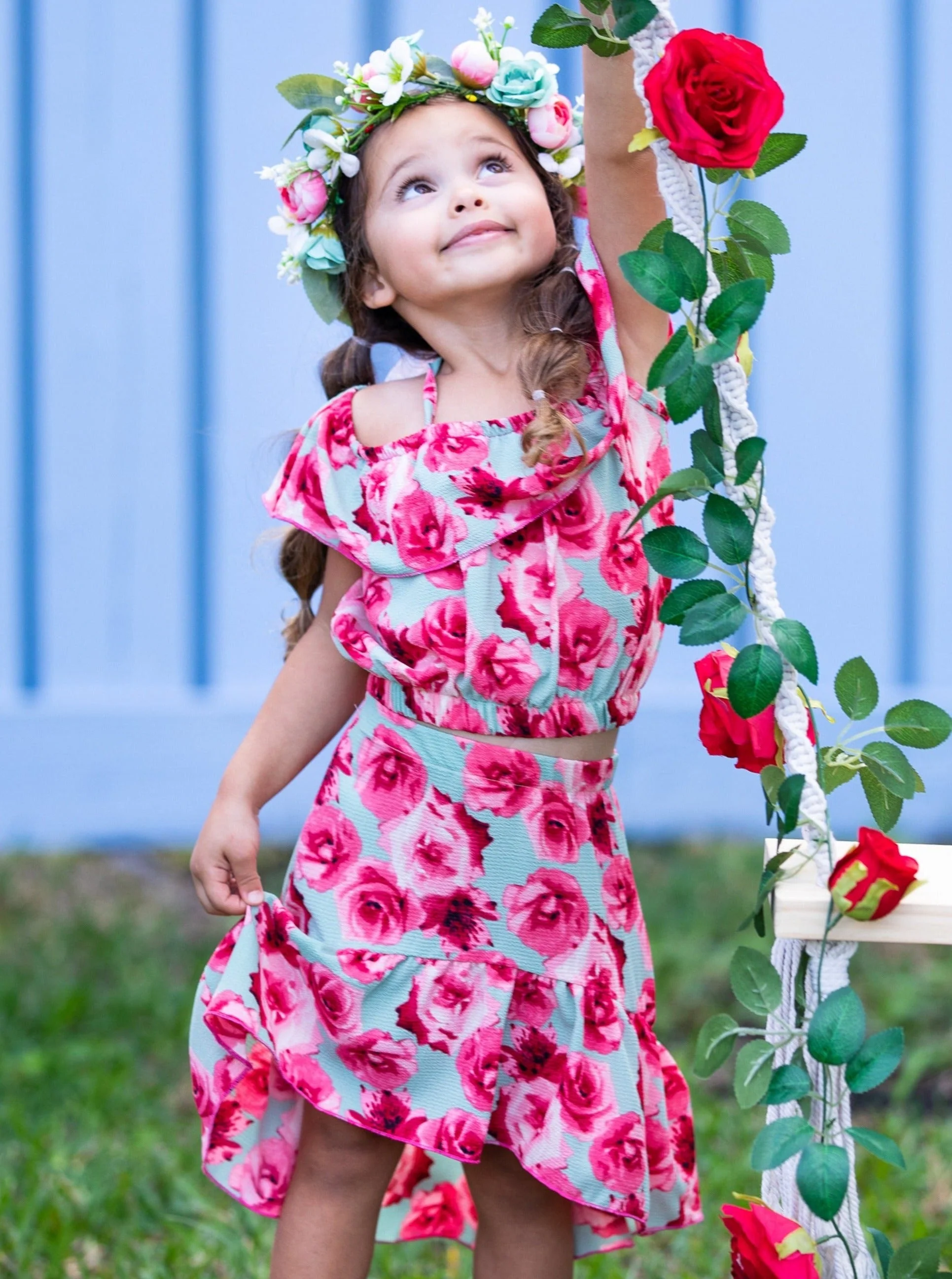 Ok Bloomer Ruffle Hi-Lo Skirt Set - Image 9