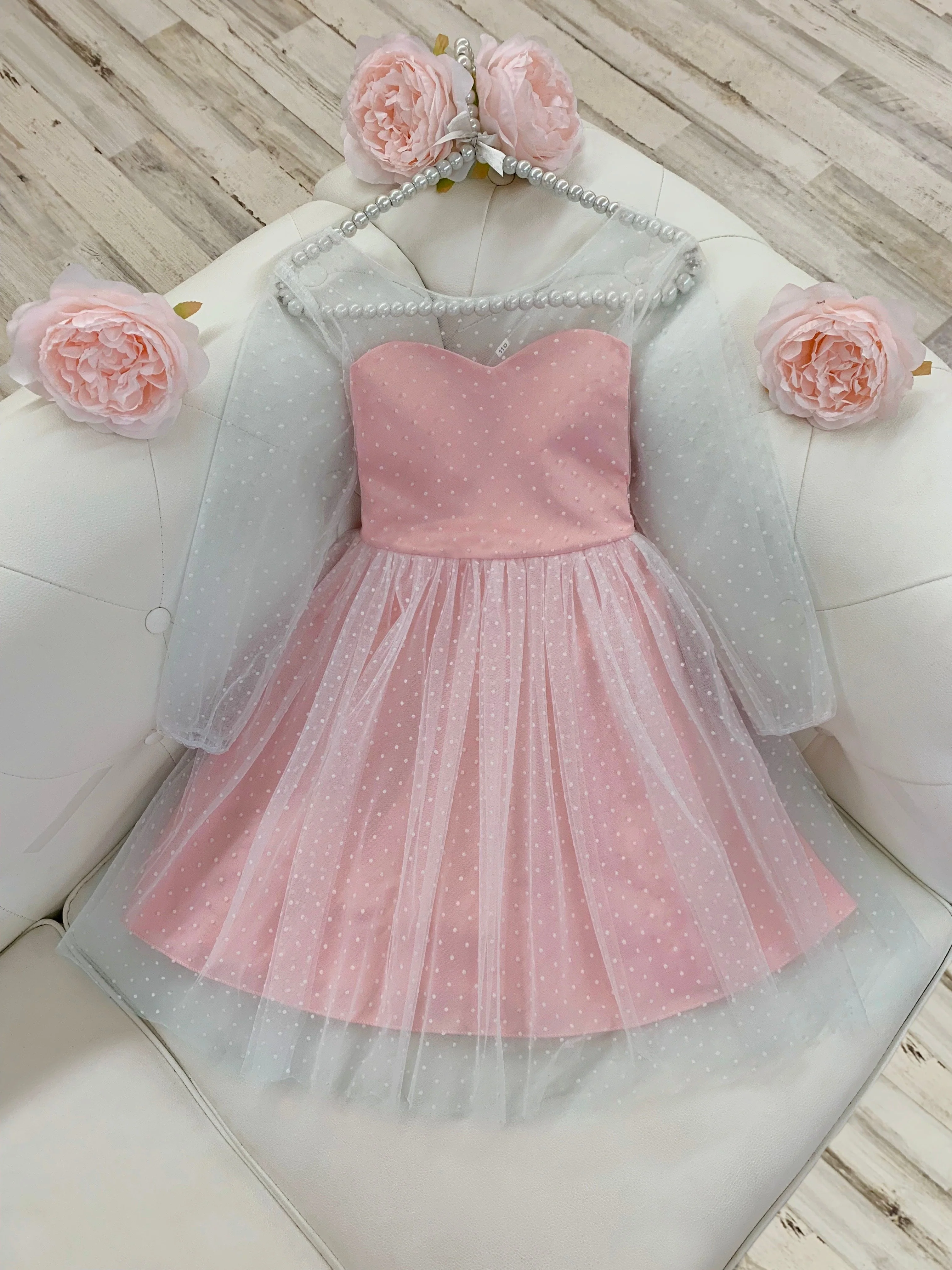 Polka Dot Bow Back Party Dress - Image 7