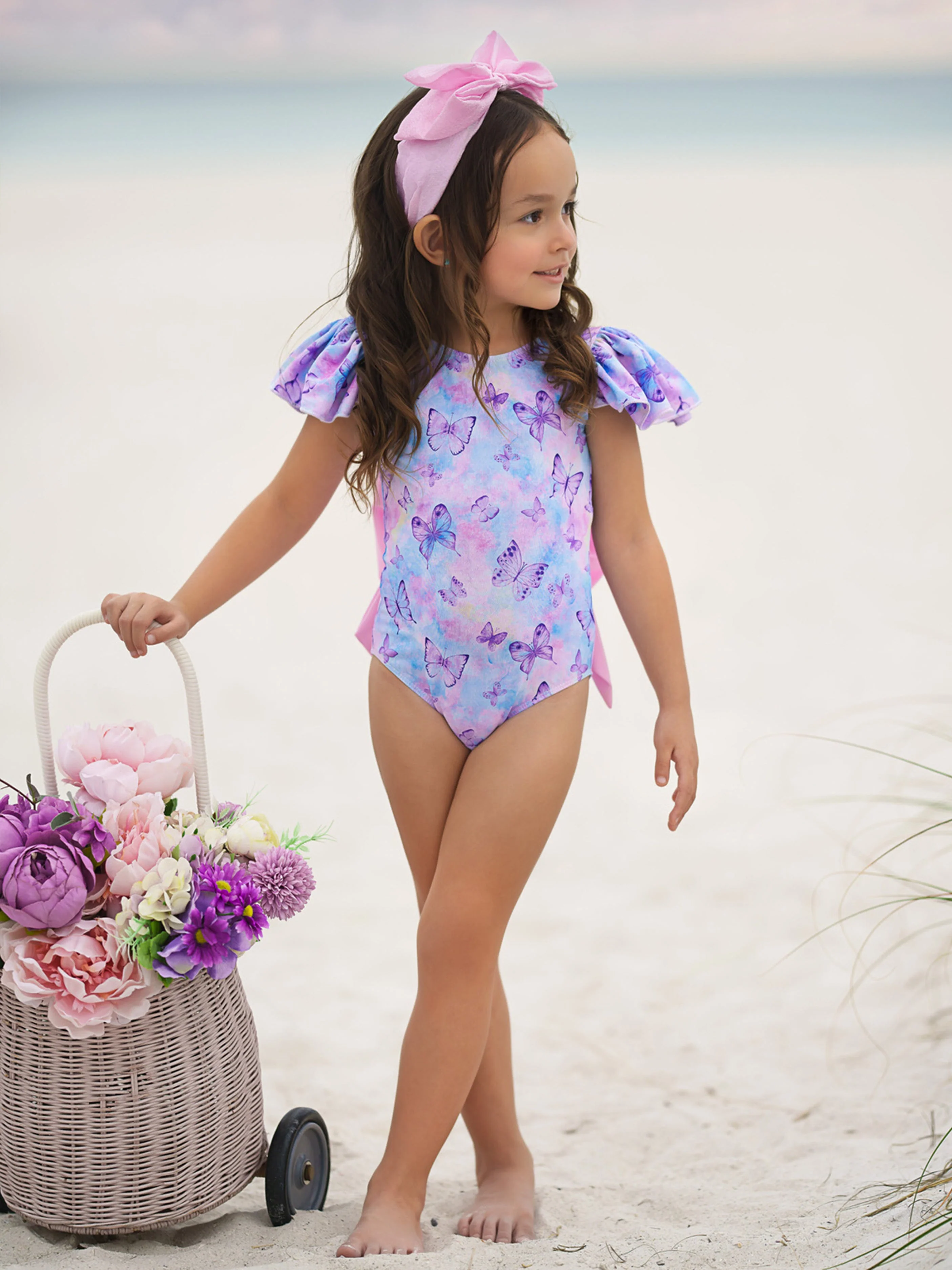 Butterfly Dreams Flutter Sleeve One Piece Swimsuit - Image 2