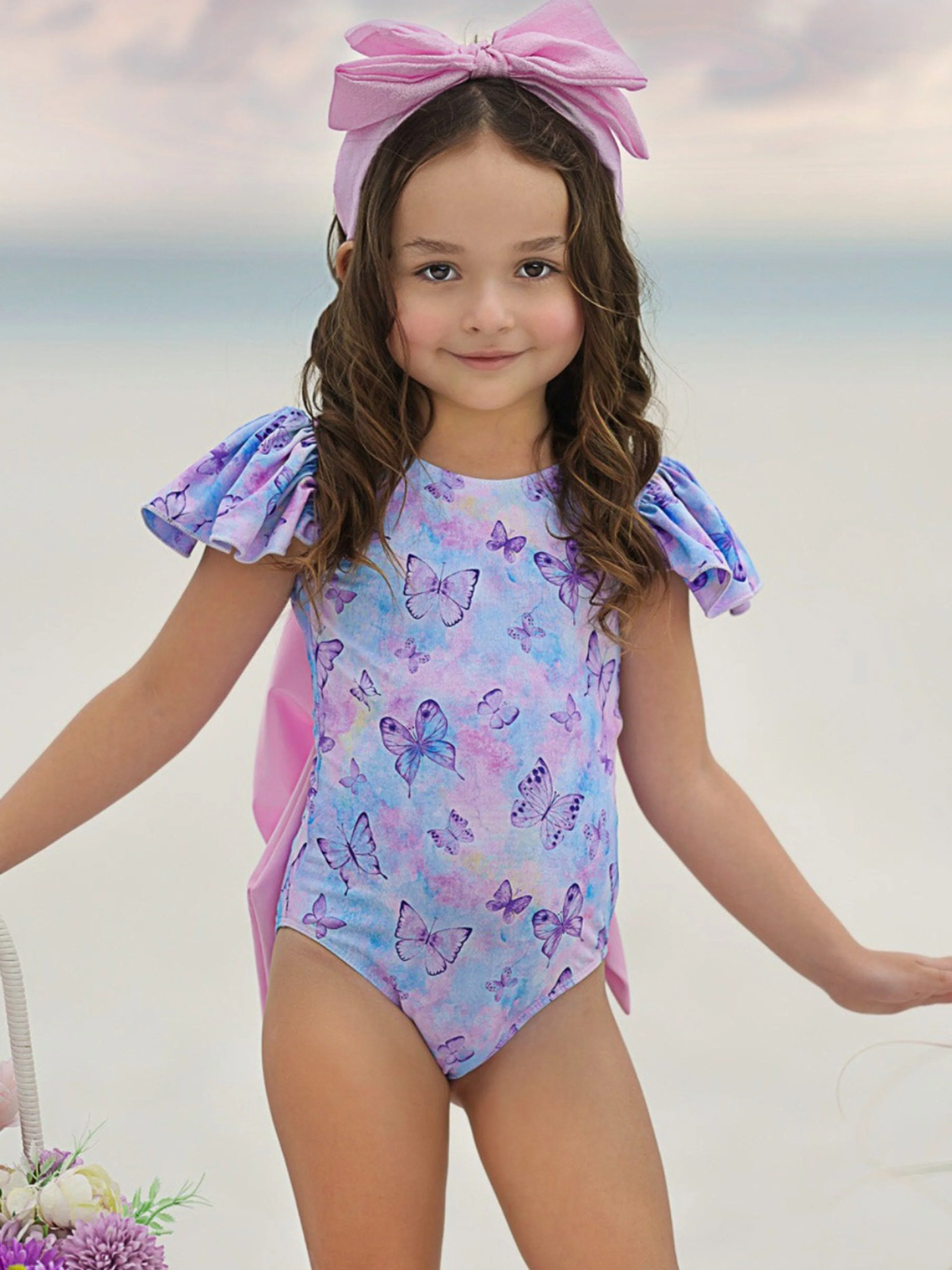 Butterfly Dreams Flutter Sleeve One Piece Swimsuit - Image 3