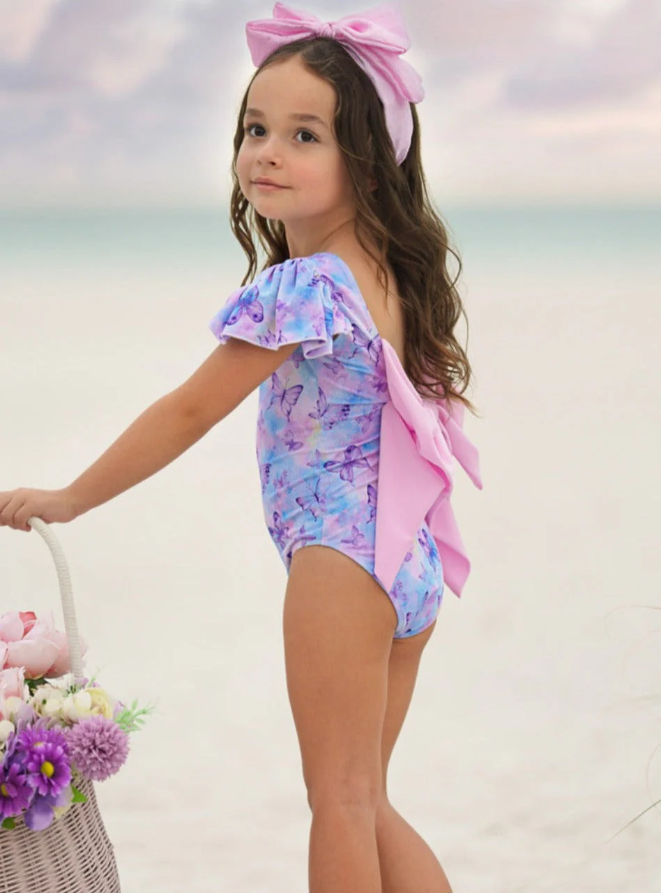 Butterfly Dreams Flutter Sleeve One Piece Swimsuit - Image 4
