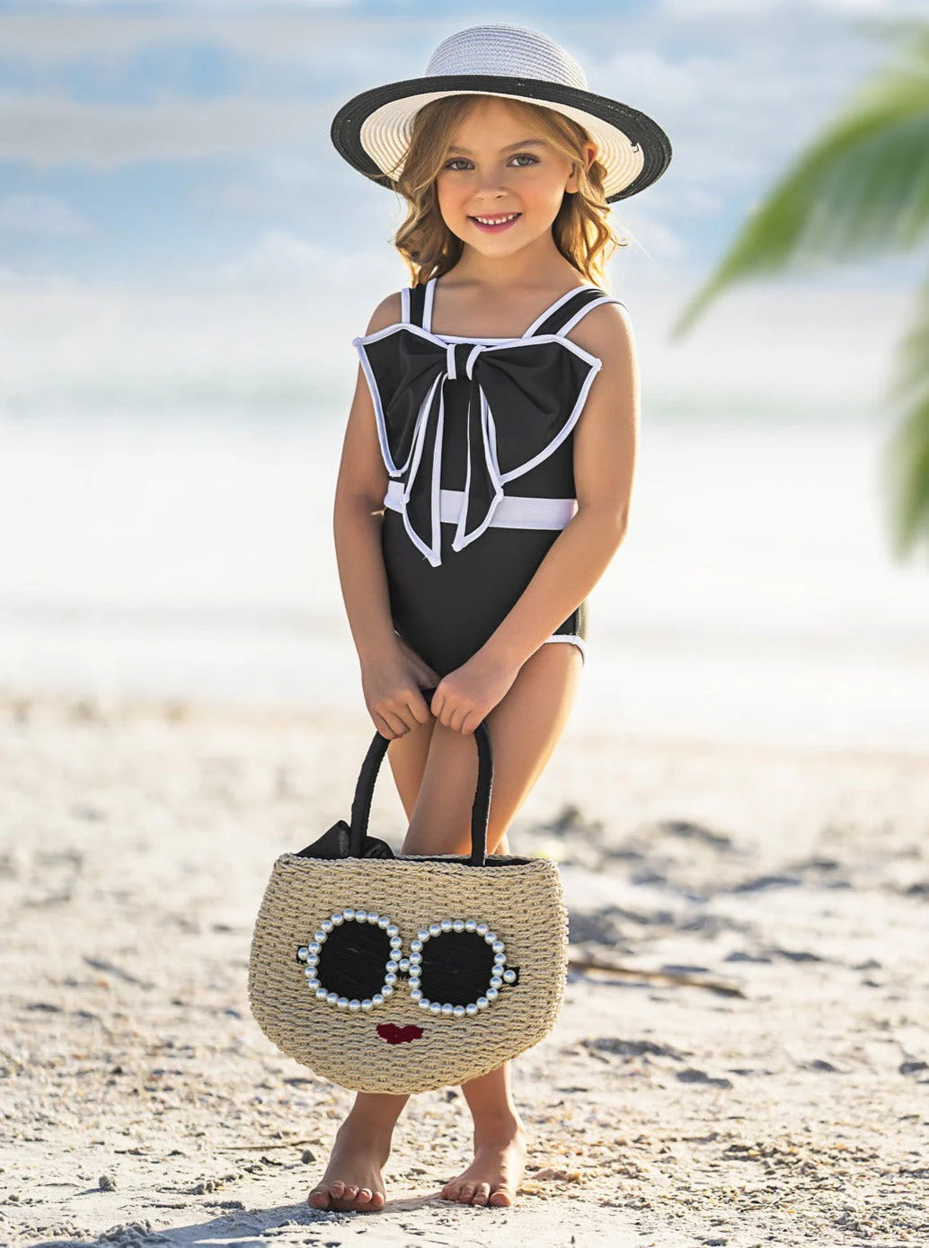 Sun-Kissed Elegance Statement Bow Black One Piece Swimsuit - Image 4