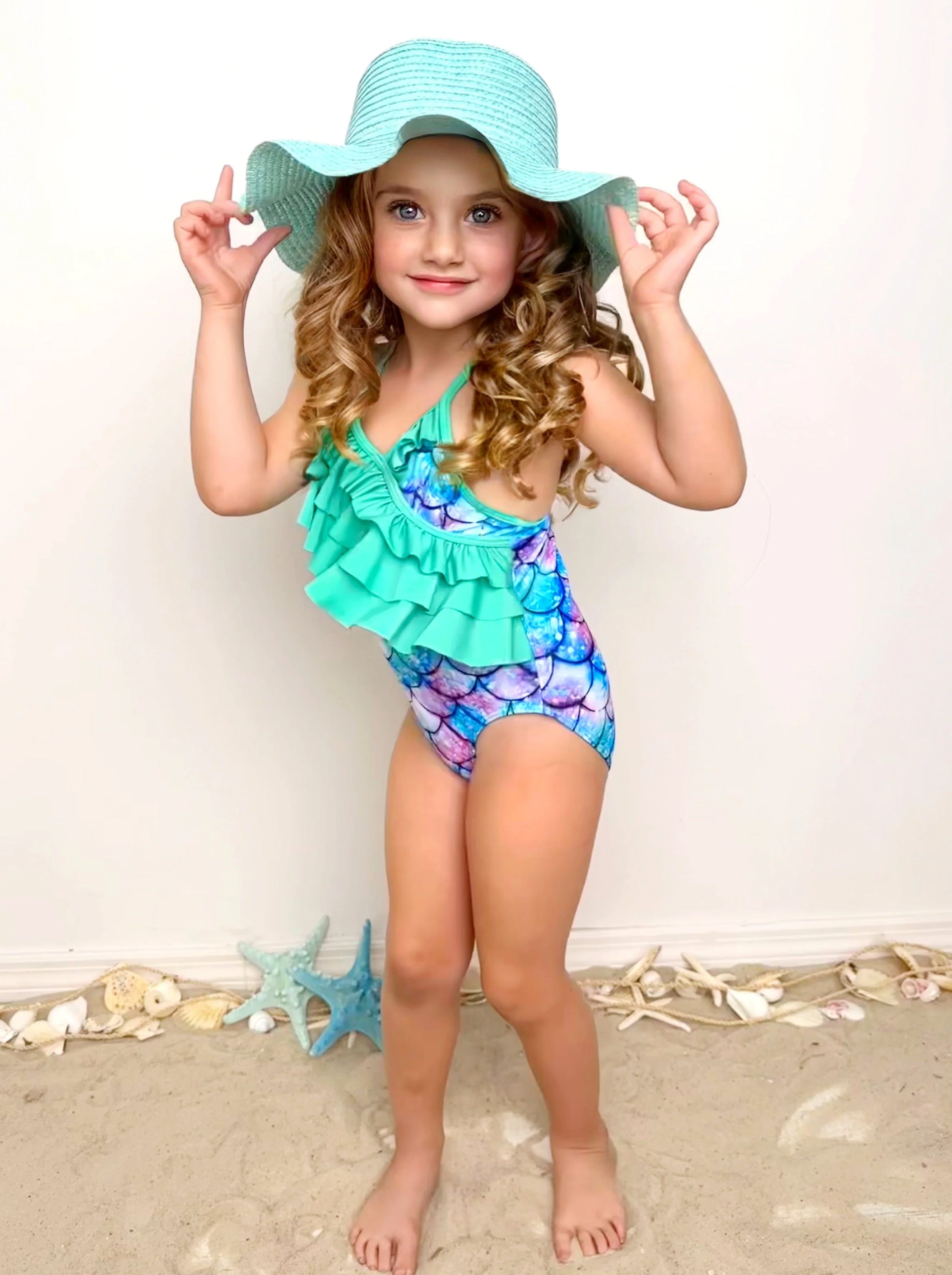 Enchanted Vacay Mermaid Print One-Piece Swimsuit - Image 3